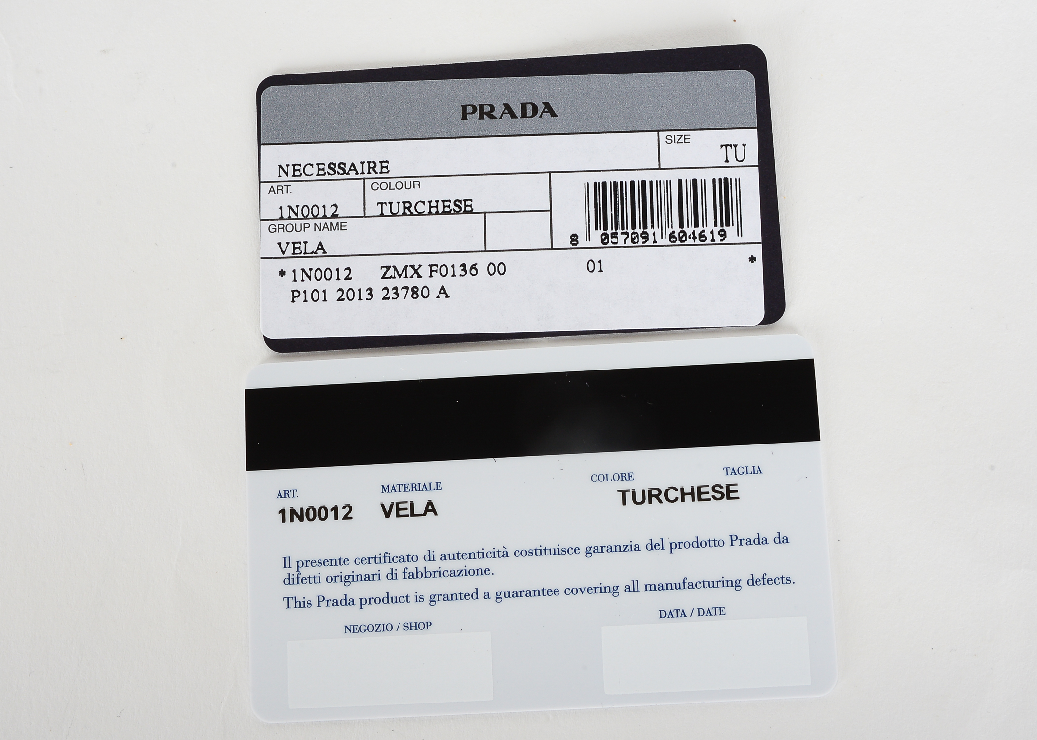 Prada Aqua Nylon Bag