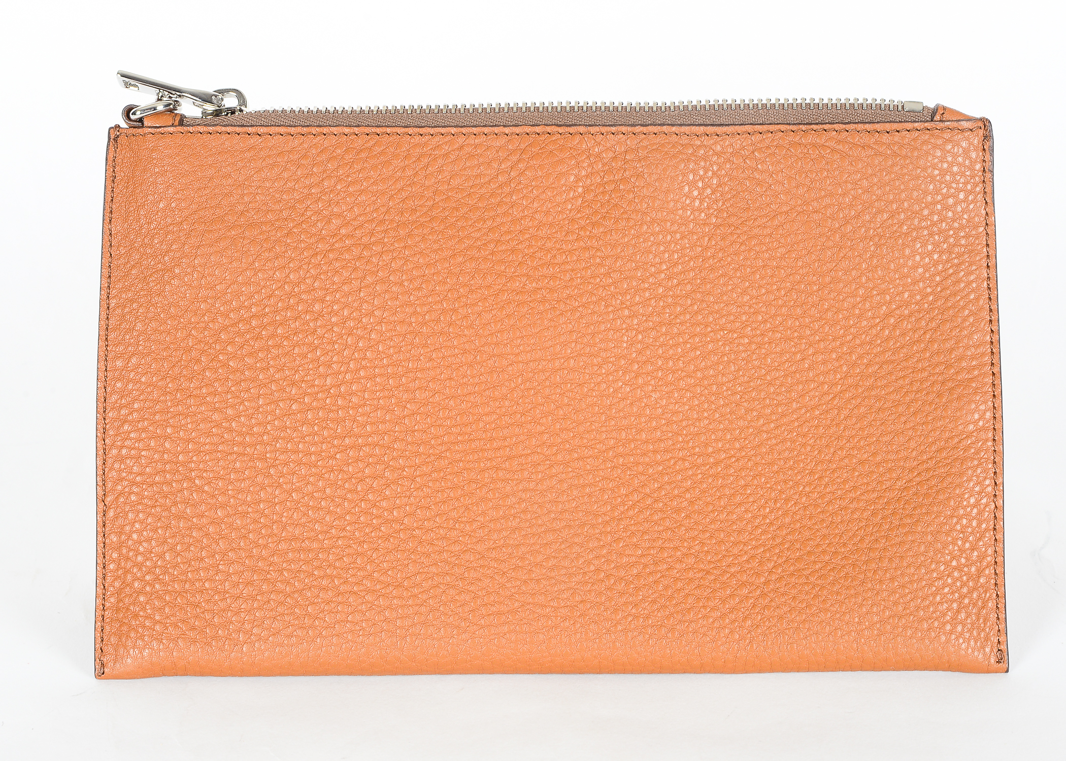 Brown Leather Prada Wristlet