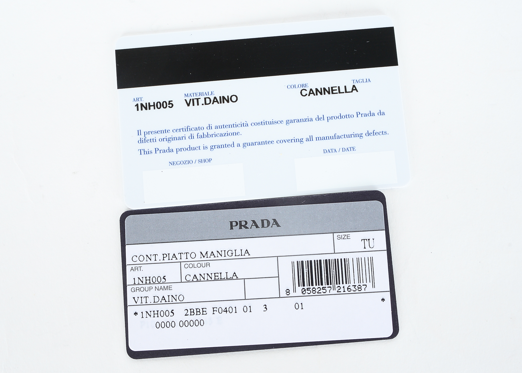 Brown Leather Prada Wristlet