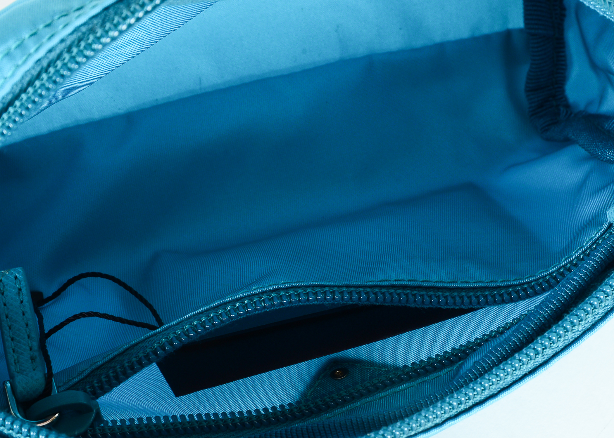 Turquoise Prada Necessaire Bag