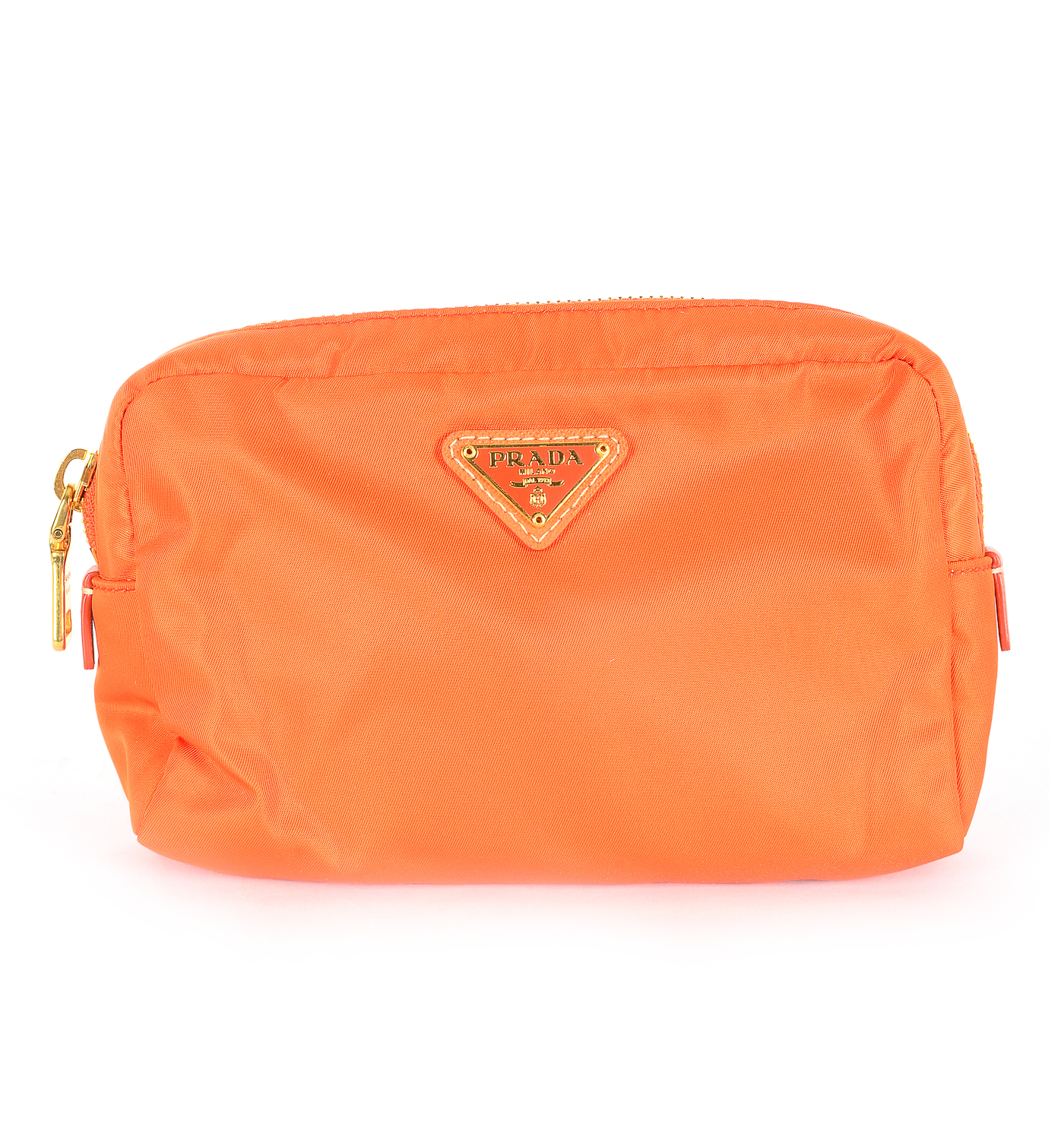Orange Prada Necessaire Toiletry Bag