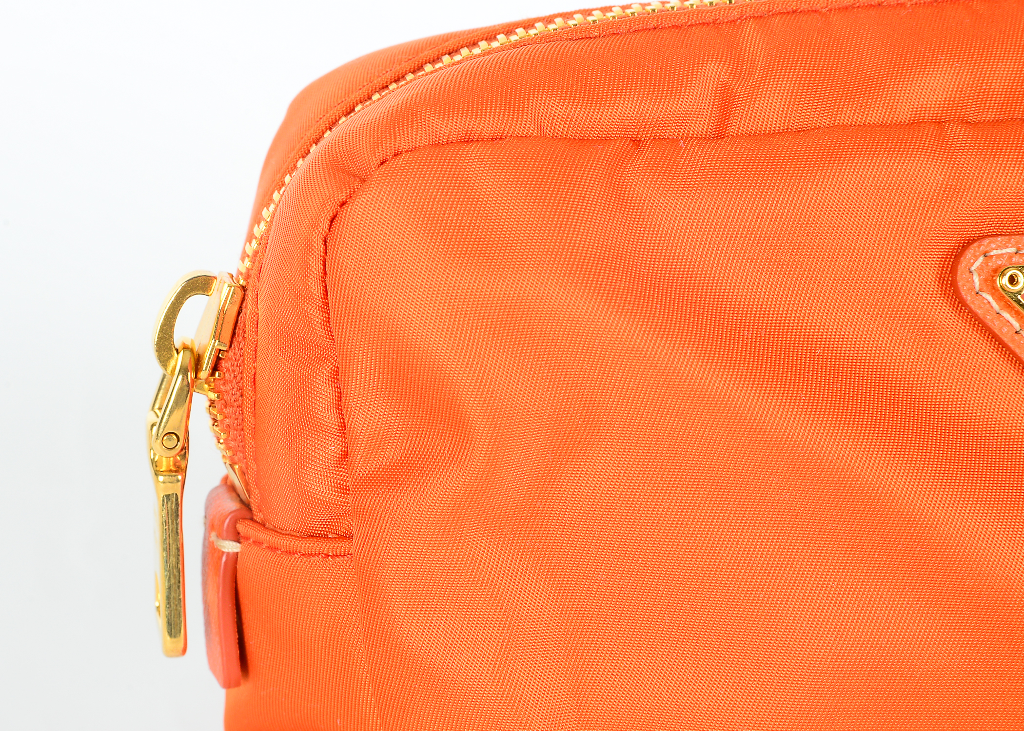 Orange Prada Necessaire Toiletry Bag