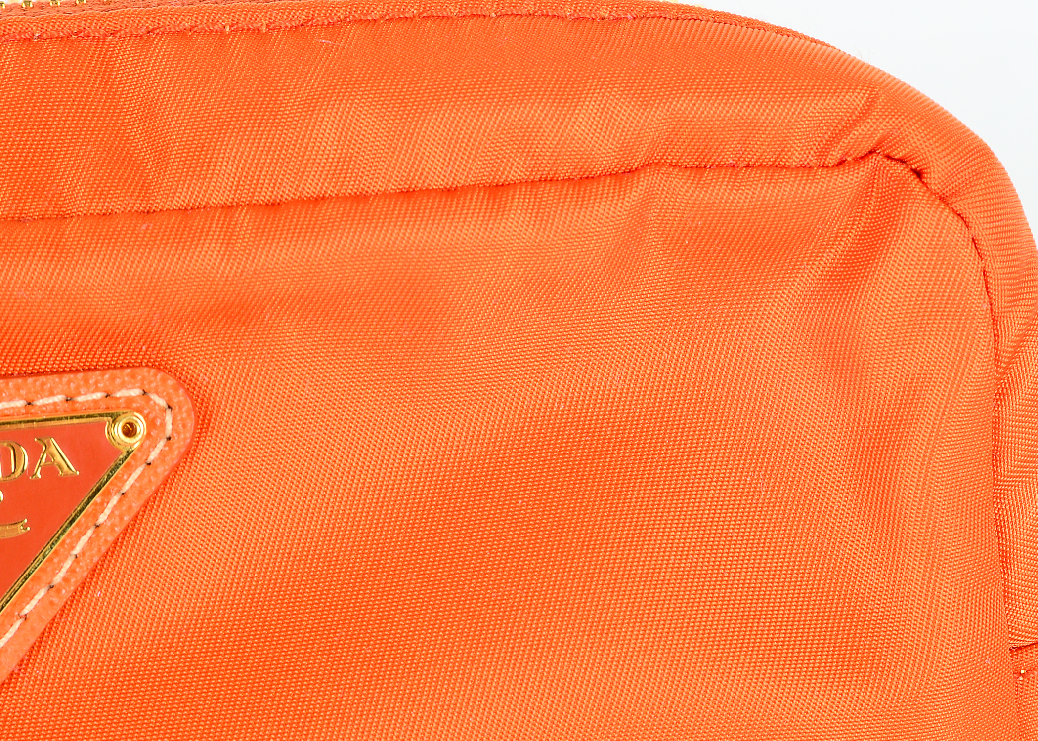 Orange Prada Necessaire Toiletry Bag