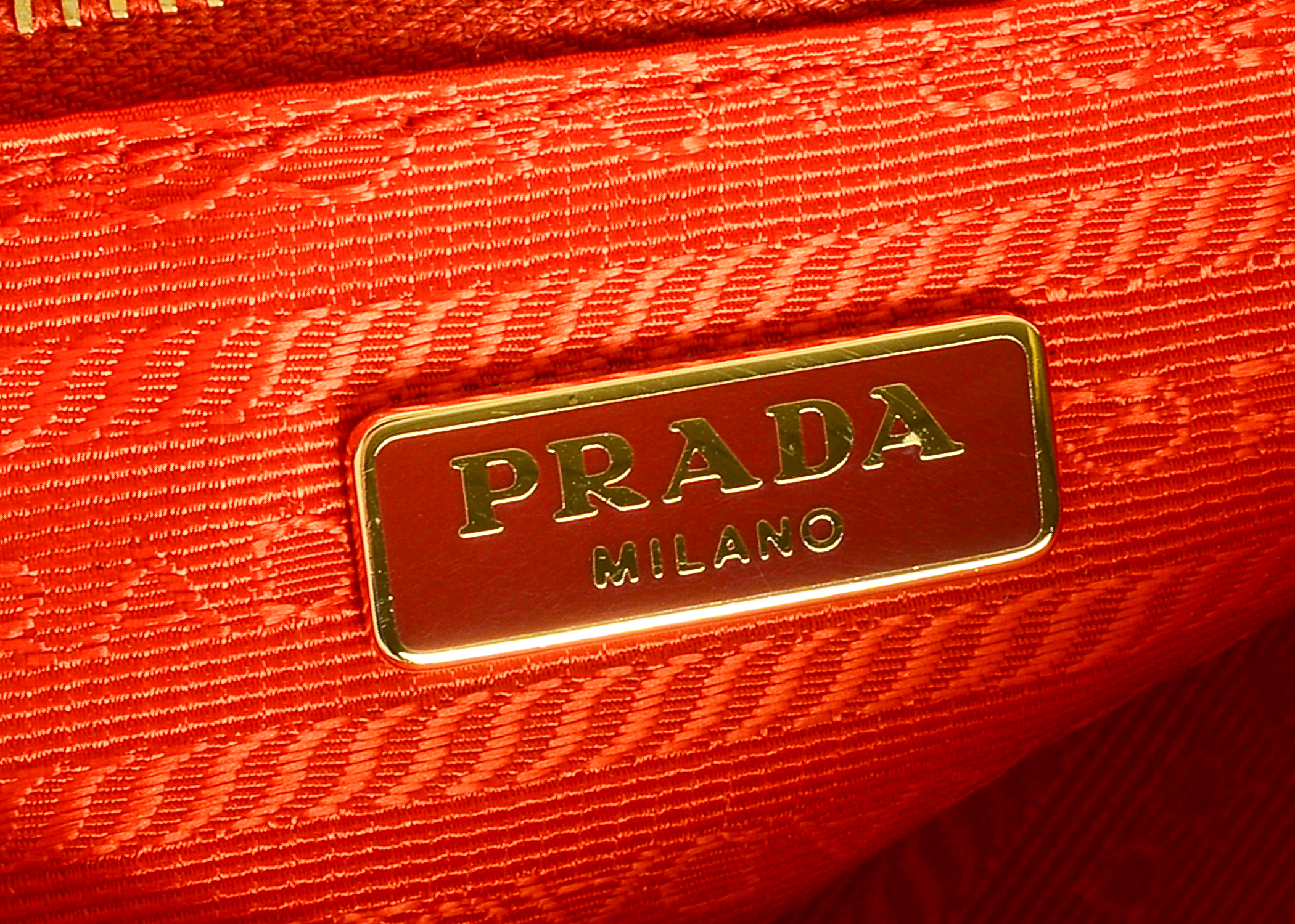 Orange Prada Necessaire Toiletry Bag