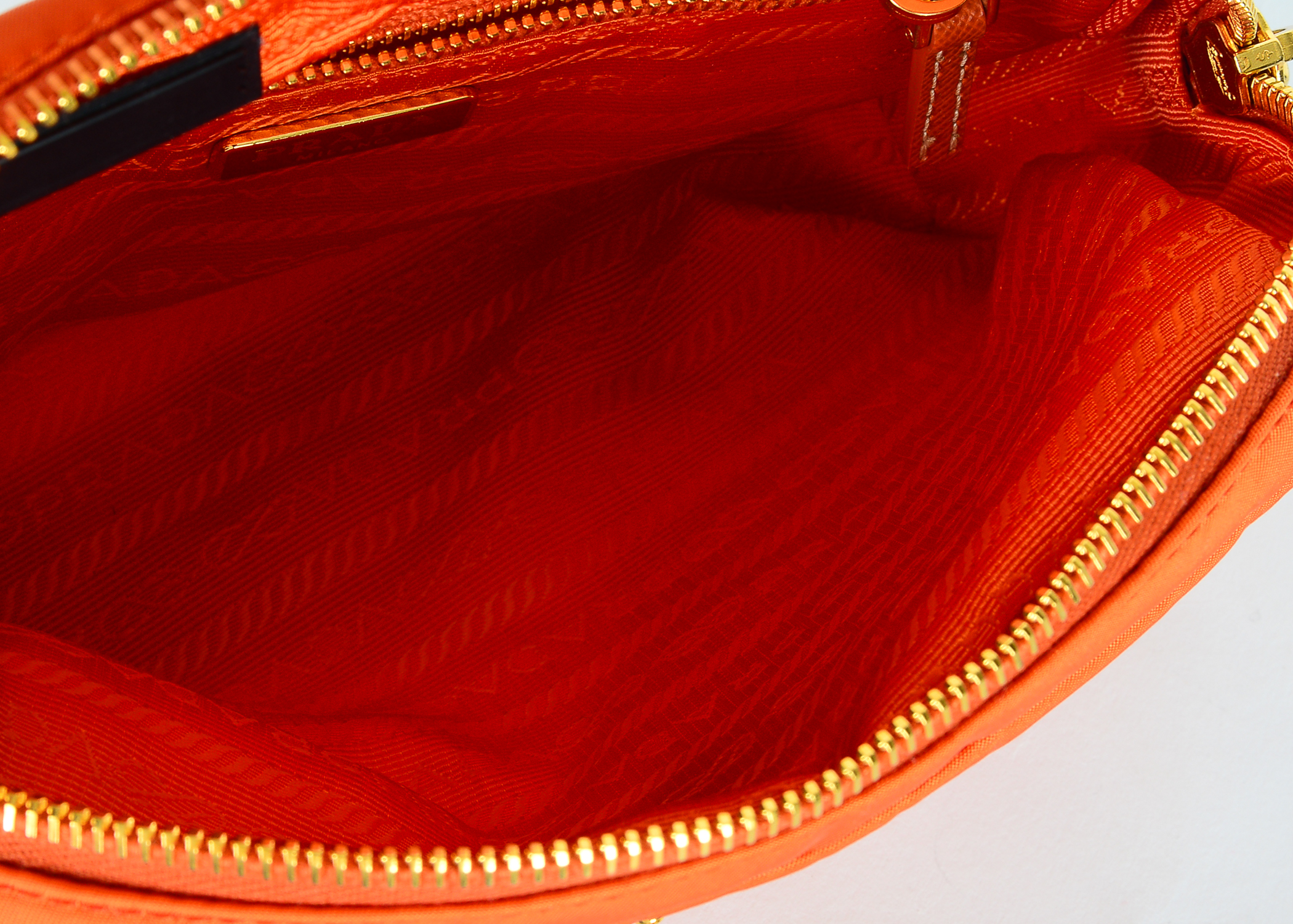 Orange Prada Necessaire Toiletry Bag