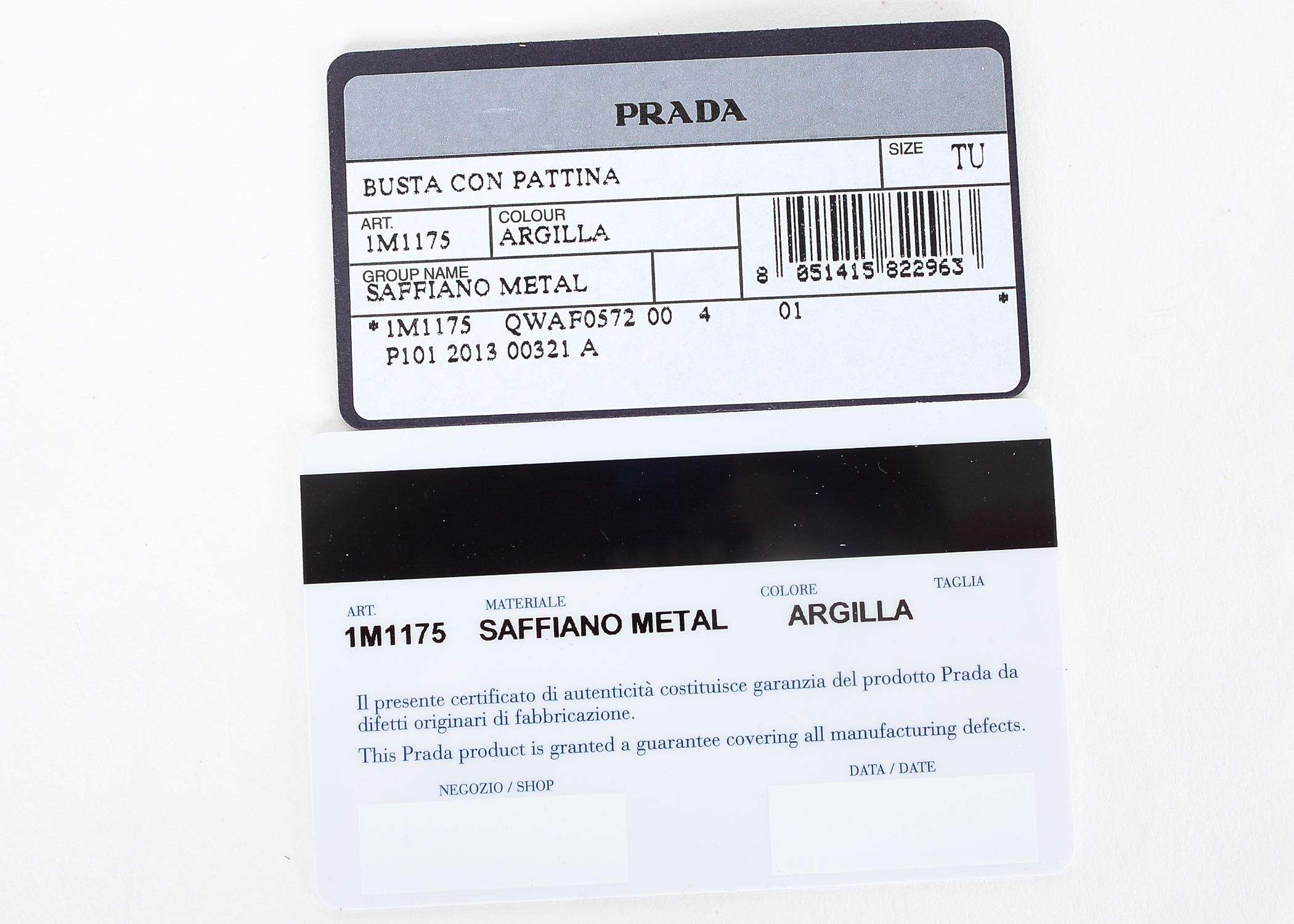 Prada Busta Con Pattina Envelope Wallet