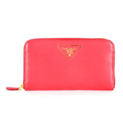 Prada Red Leather Wallet Prada Red Leather Wallet