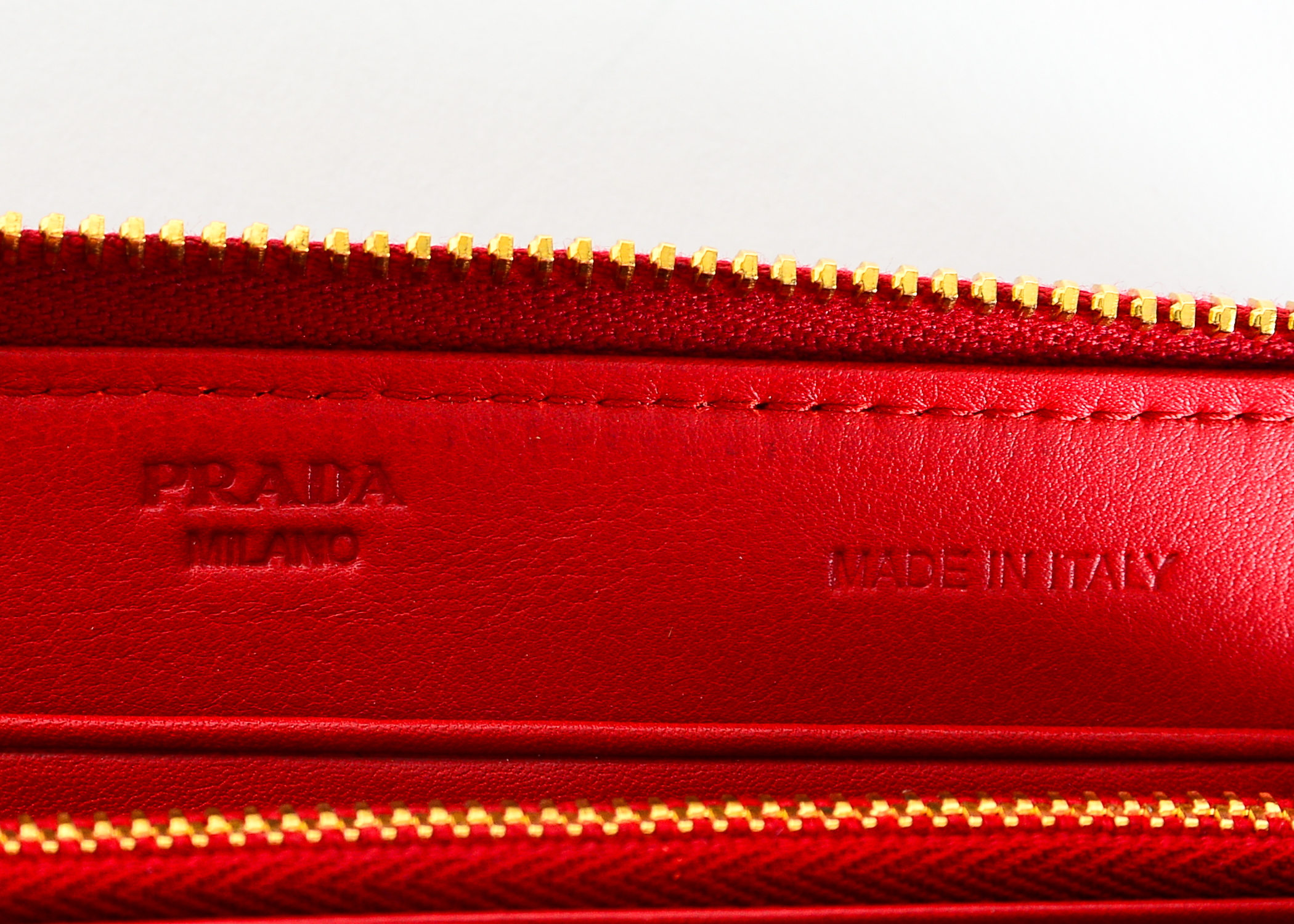 Prada Red Leather Wallet