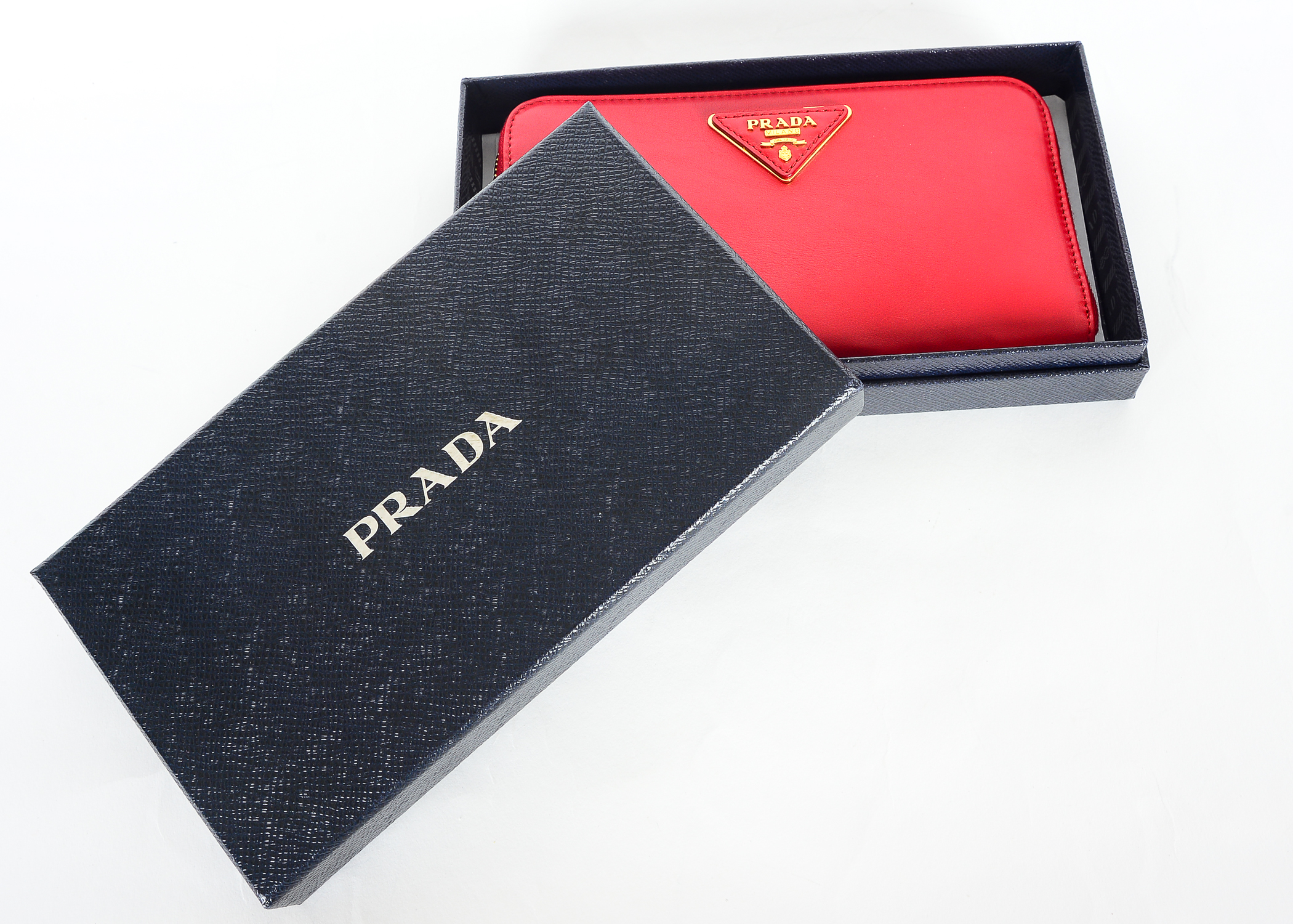 Prada Red Leather Wallet