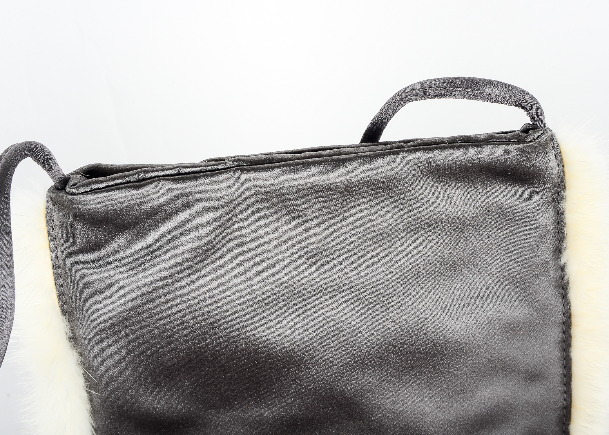 Prada Satin and Mink Evening Bag