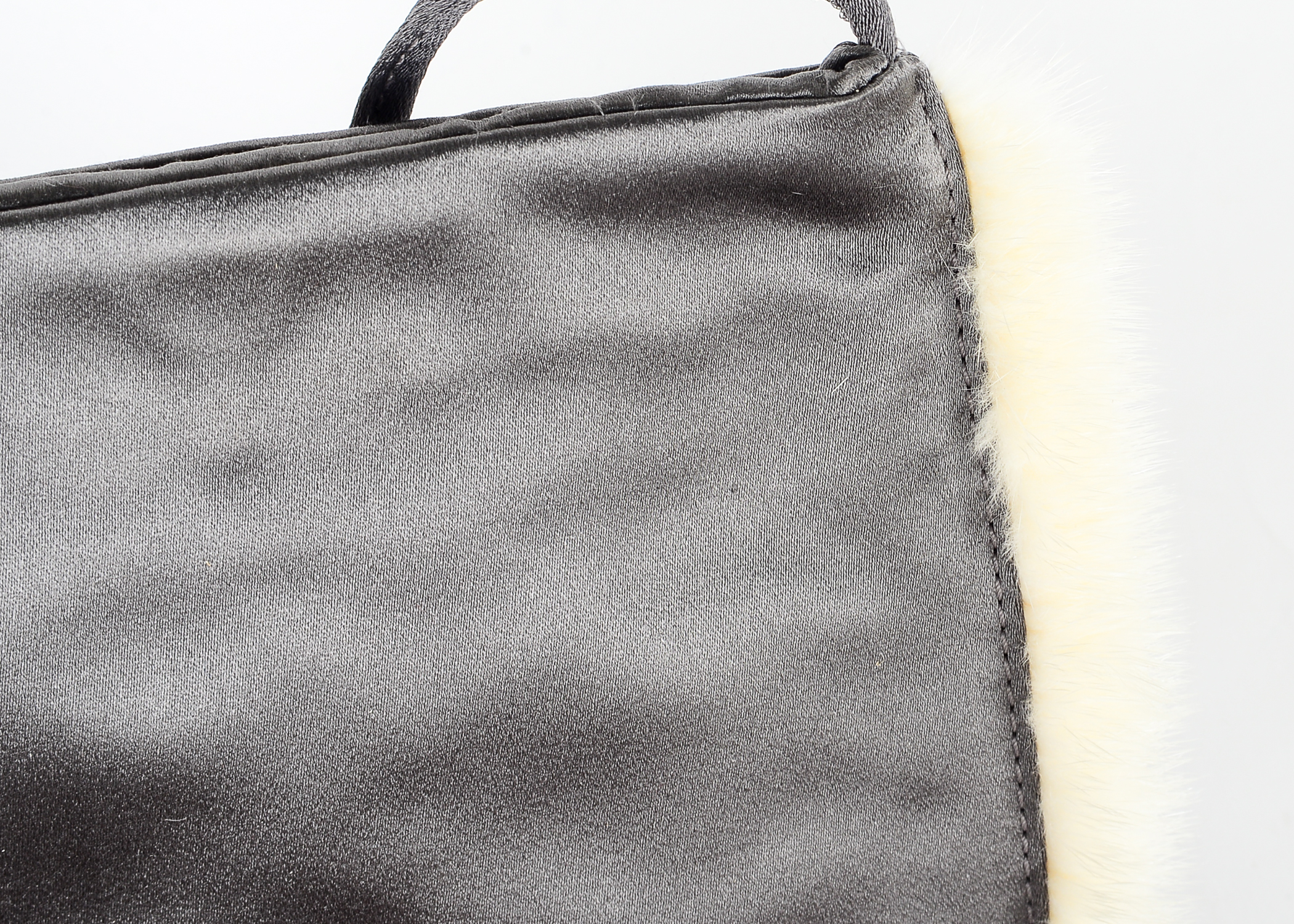 Prada Satin and Mink Evening Bag