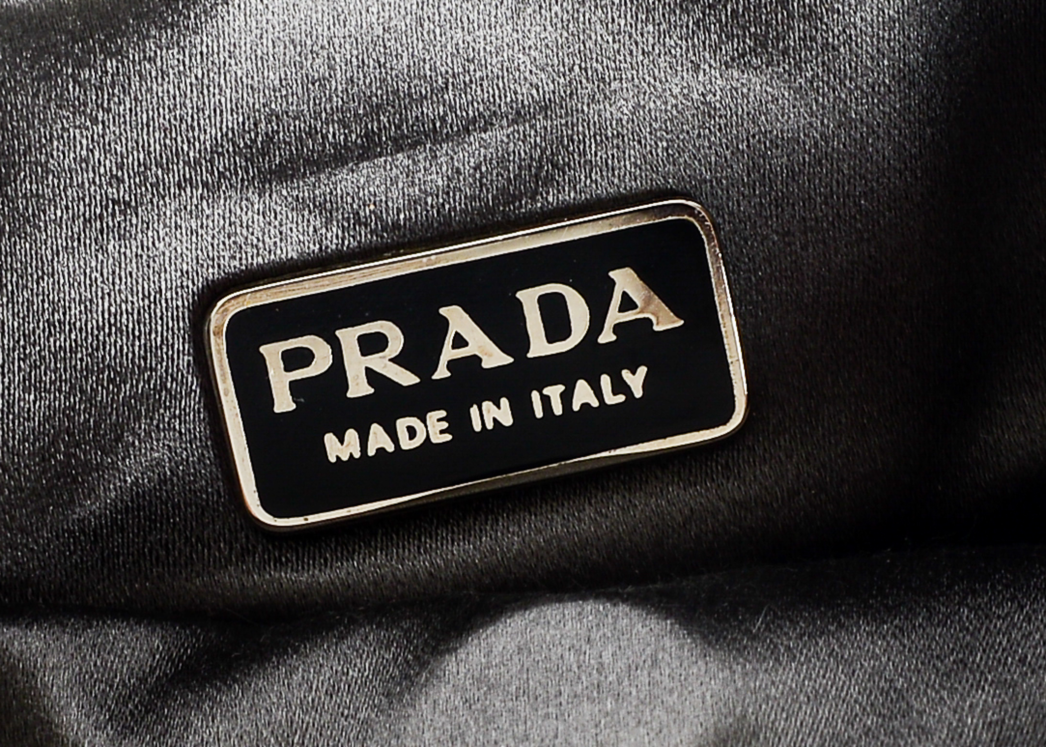 Prada Satin and Mink Evening Bag