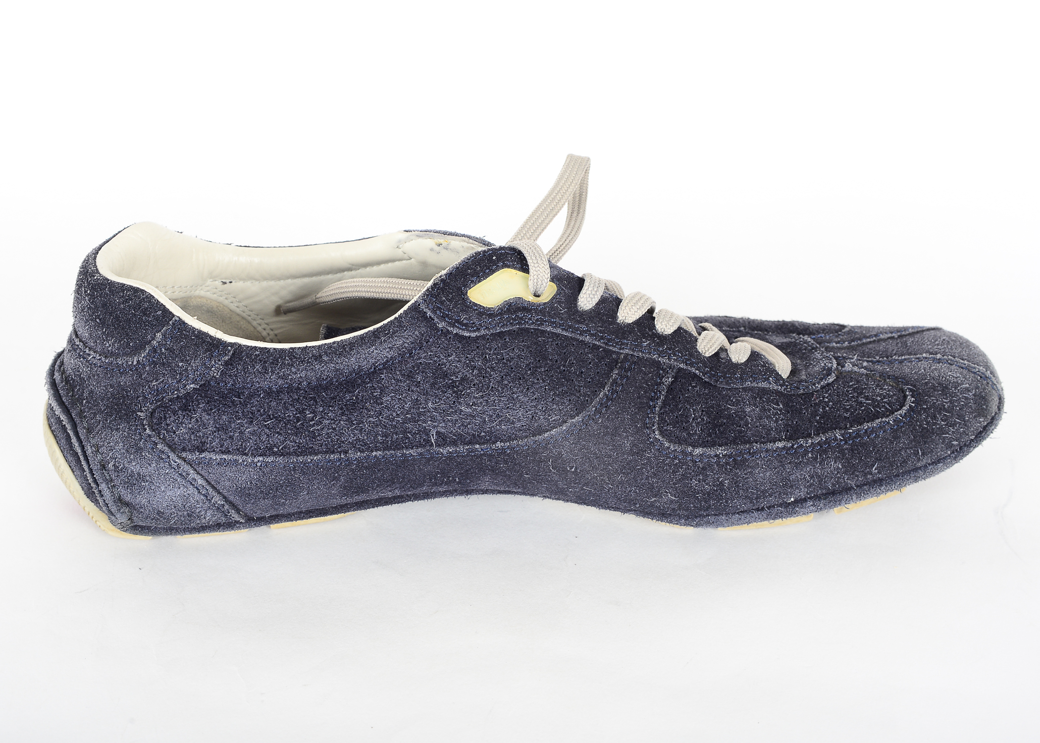 Prada Navy Suede Tennis Shoes