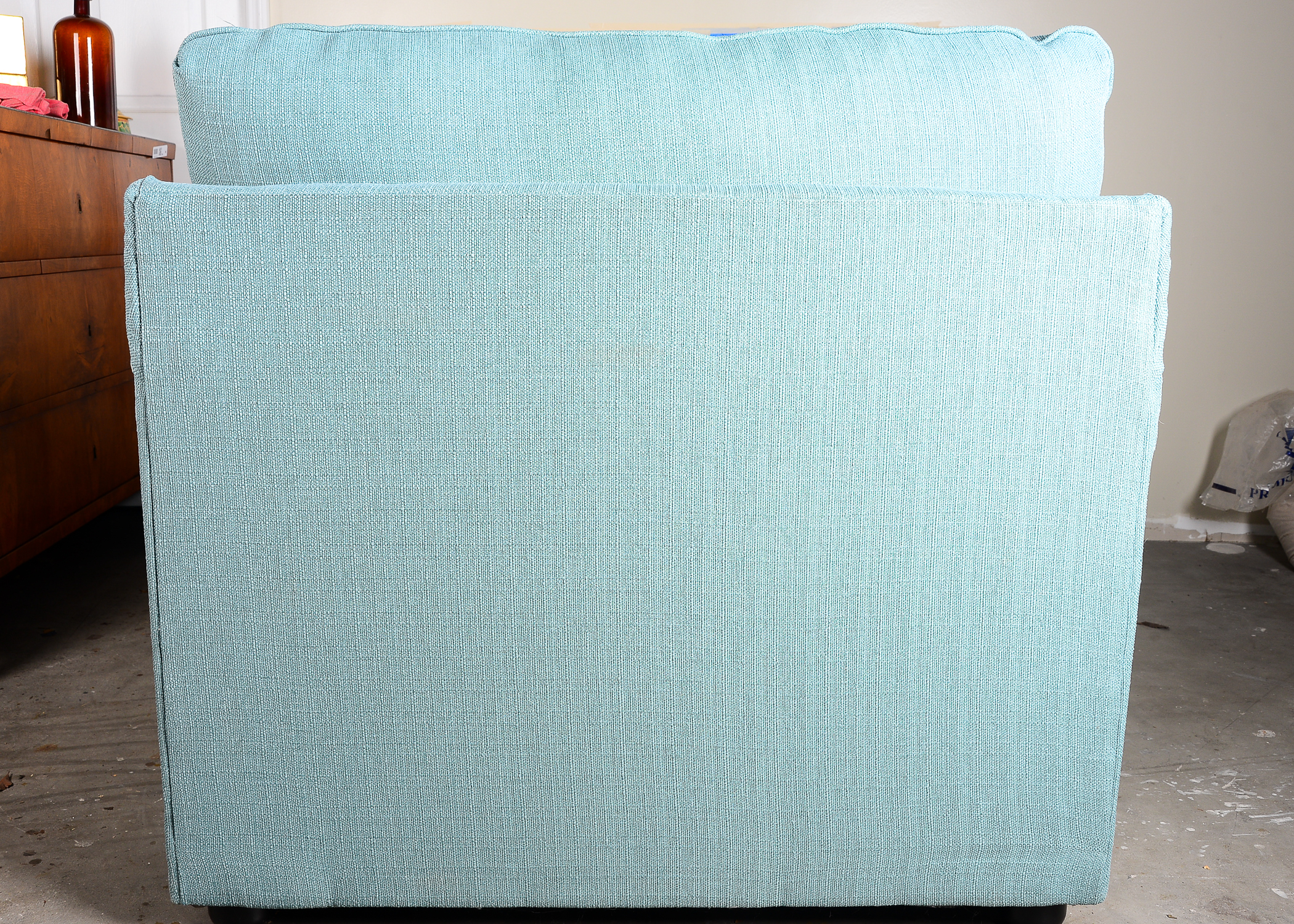 Blue Upholstered Chaise Lounge