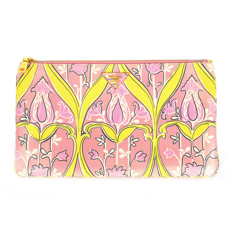 Prada Printed Pochette Clutch