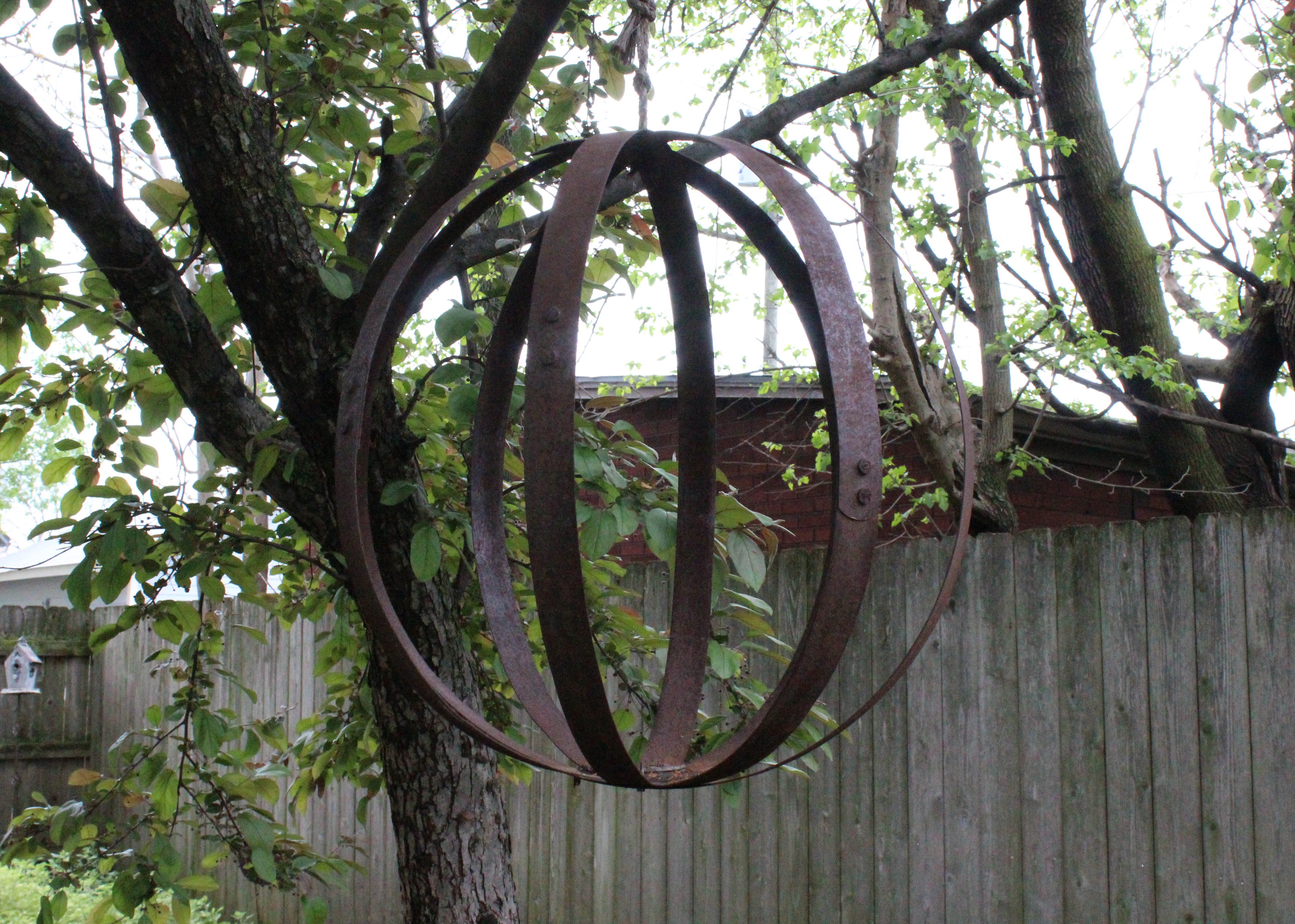 Wrought Iron Hanging Globe