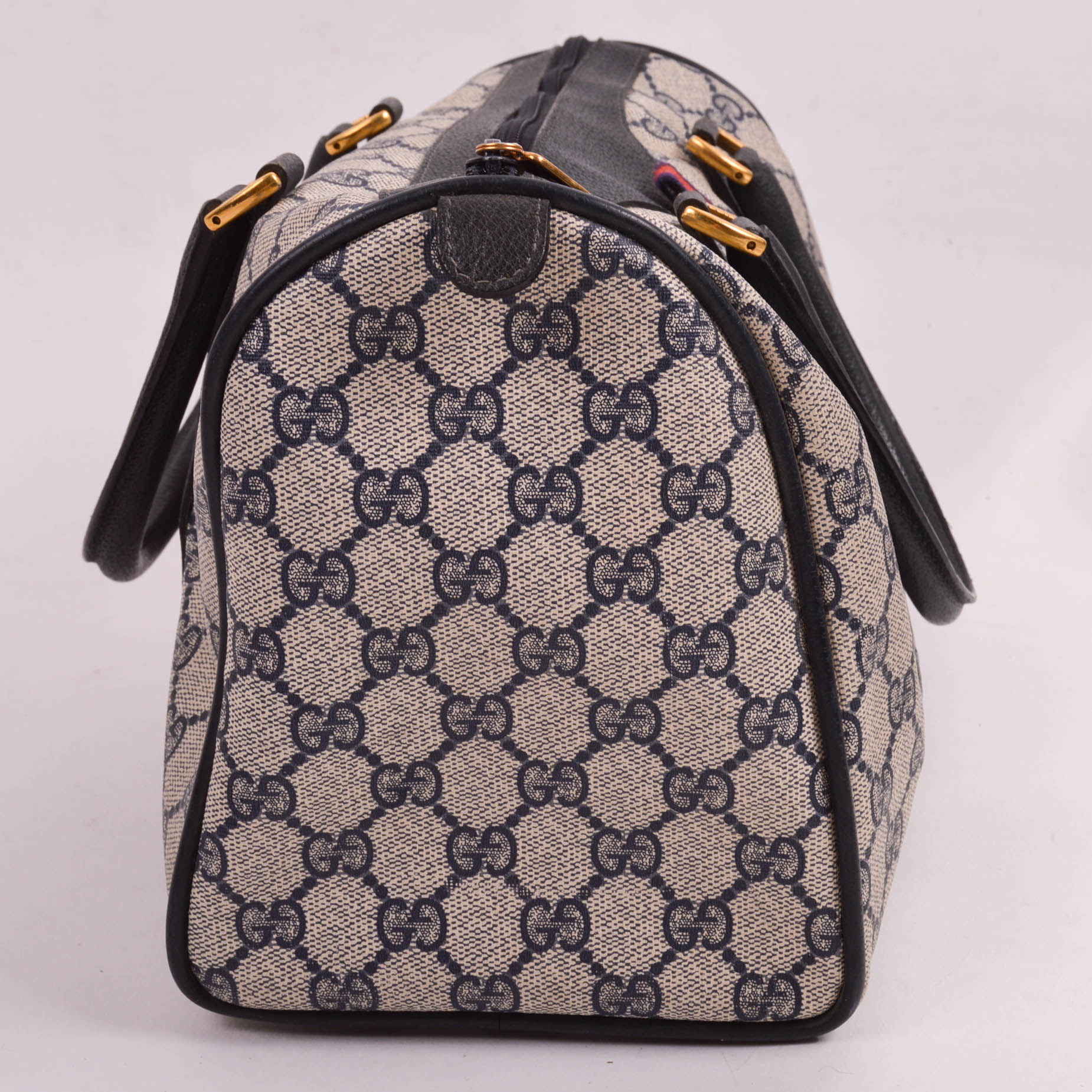 Vintage Navy Blue Gucci Accessory Collection Handbag