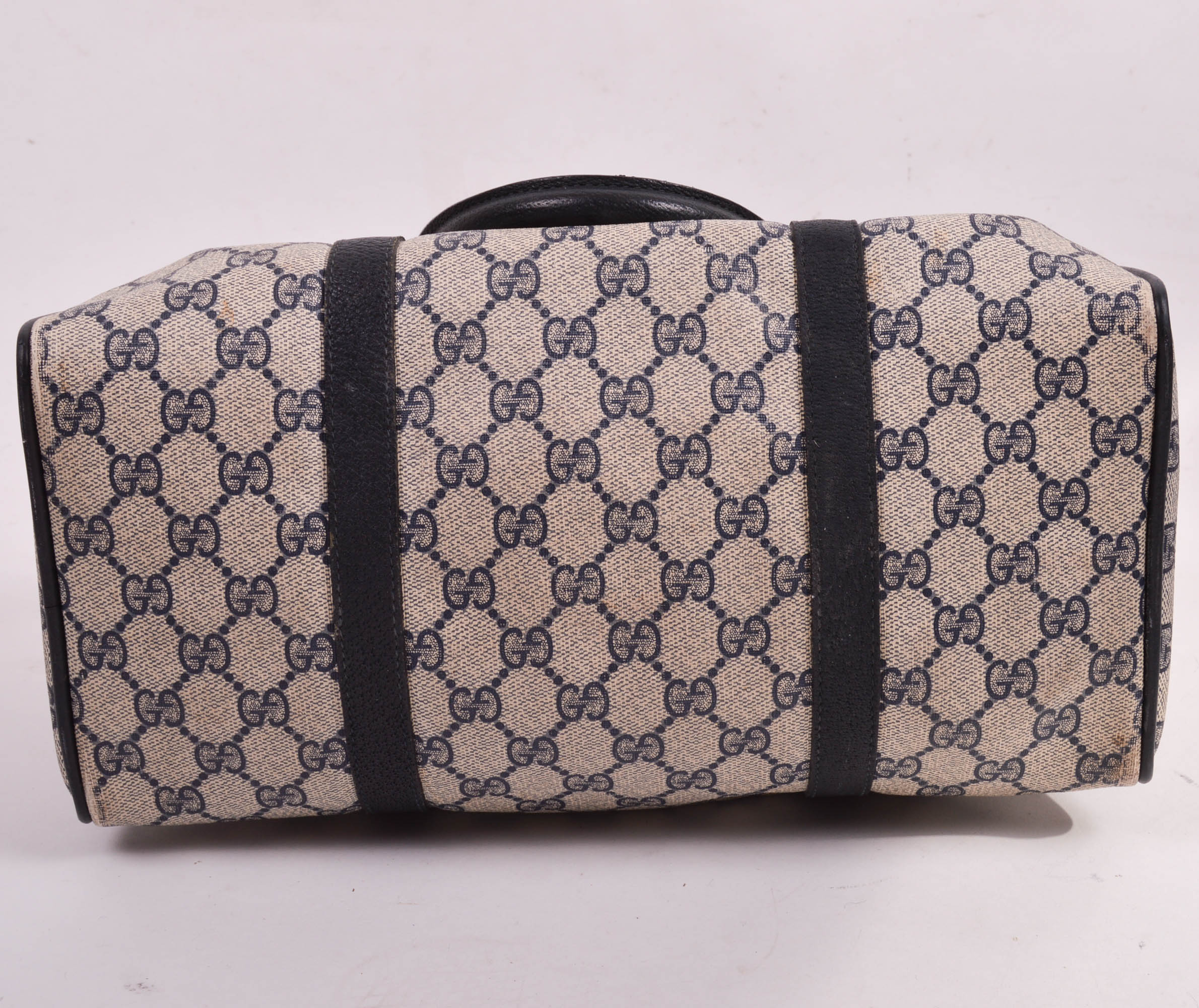 Vintage Navy Blue Gucci Accessory Collection Handbag