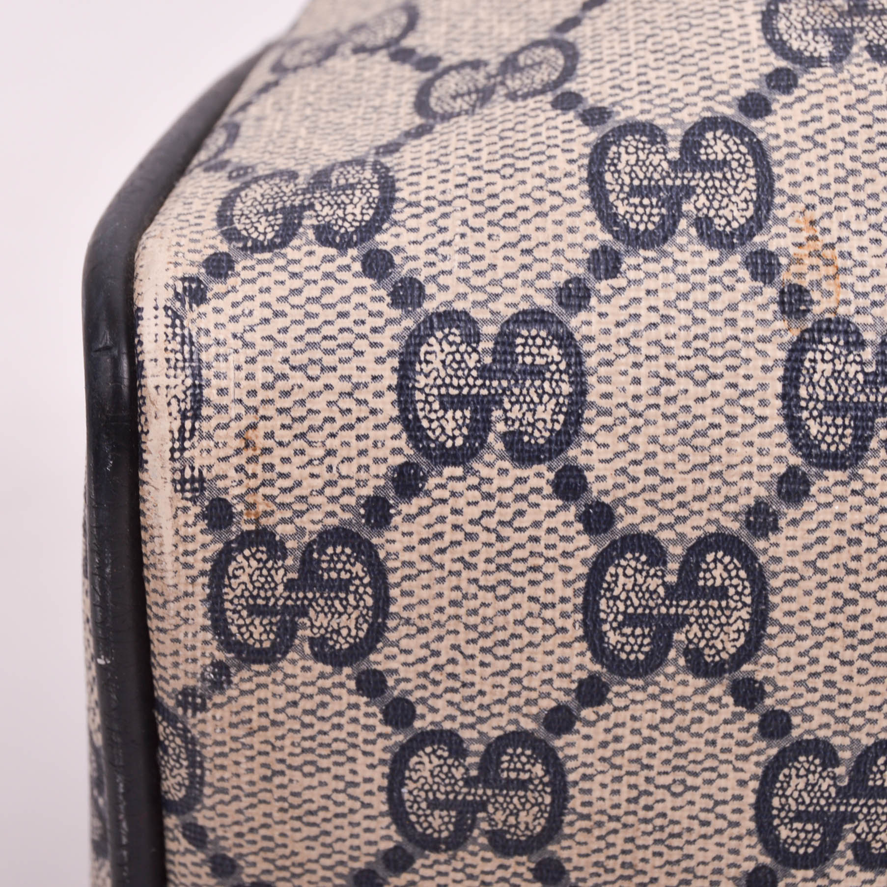 Vintage Navy Blue Gucci Accessory Collection Handbag