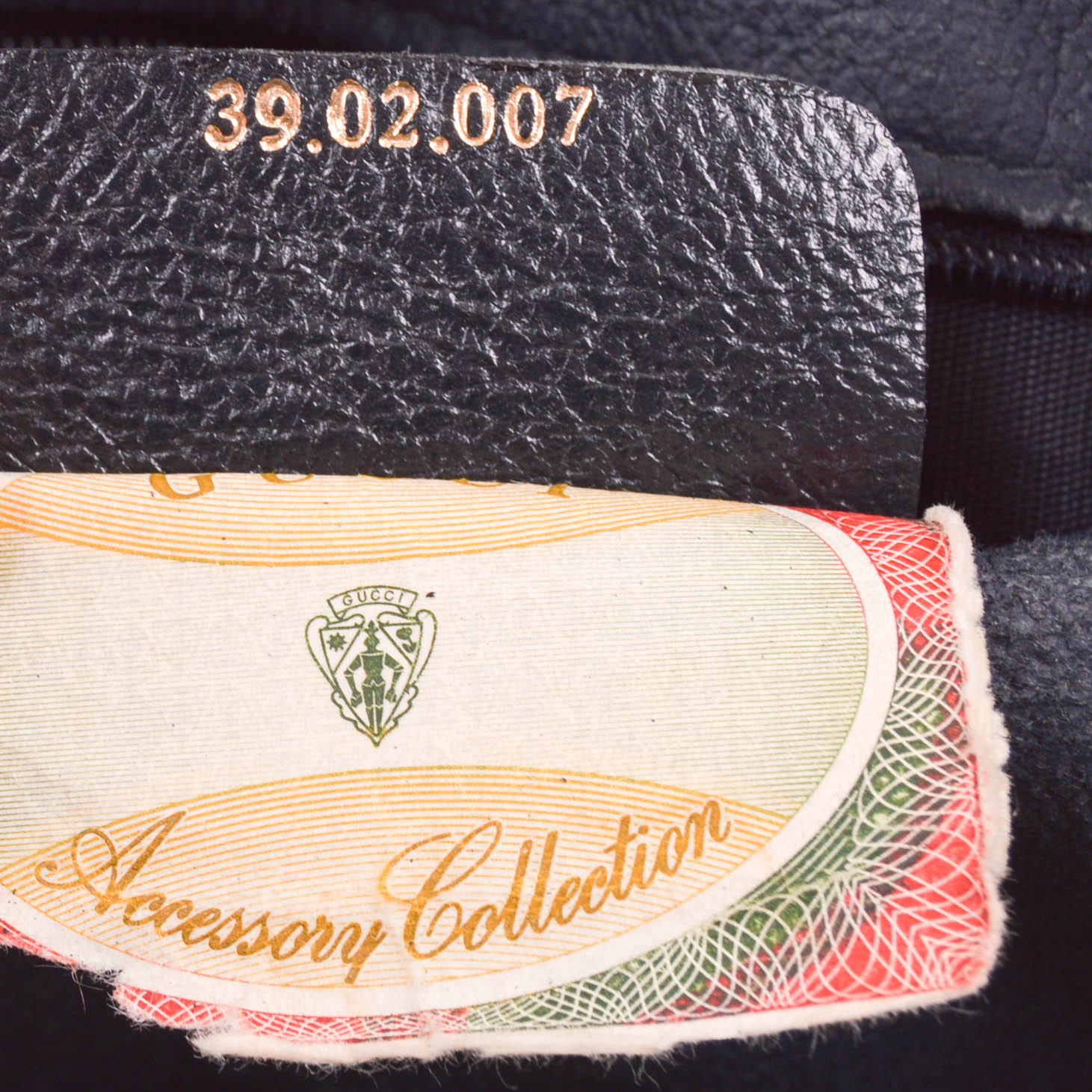 Vintage Navy Blue Gucci Accessory Collection Handbag