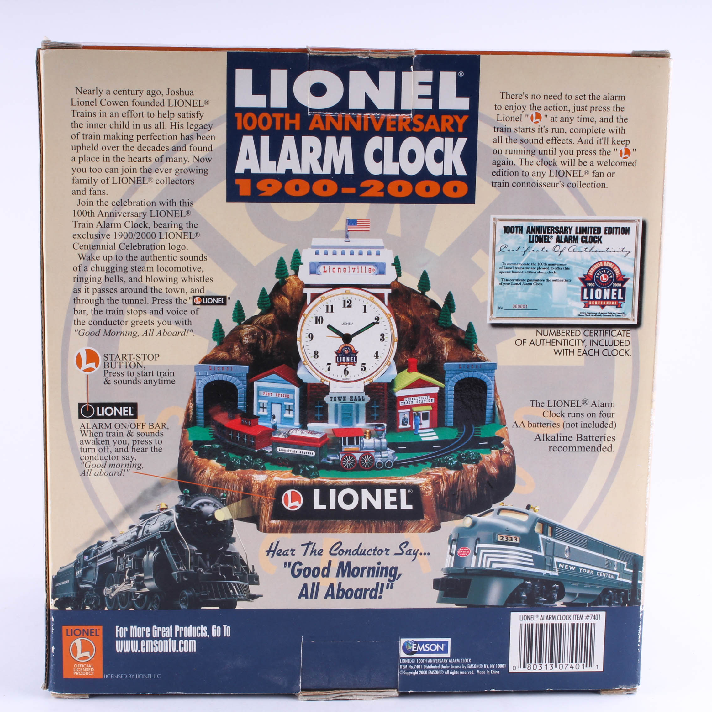 Lionel Trains 100th Anniversary Alarm Clock