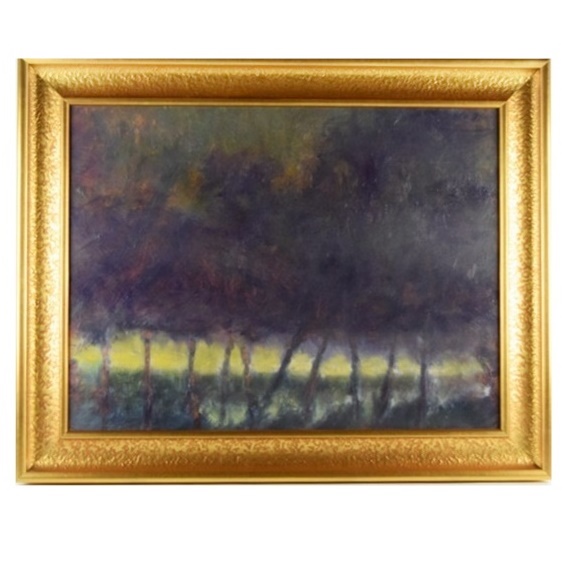 Original Scott Addis (b.1963) Oil Painting on Board Titled "Under The Trees", Professionally Framed