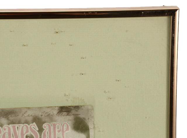 "When The Autumn Leaves Are Turning Red and Gold" Framed Antique Sheet Music Cover