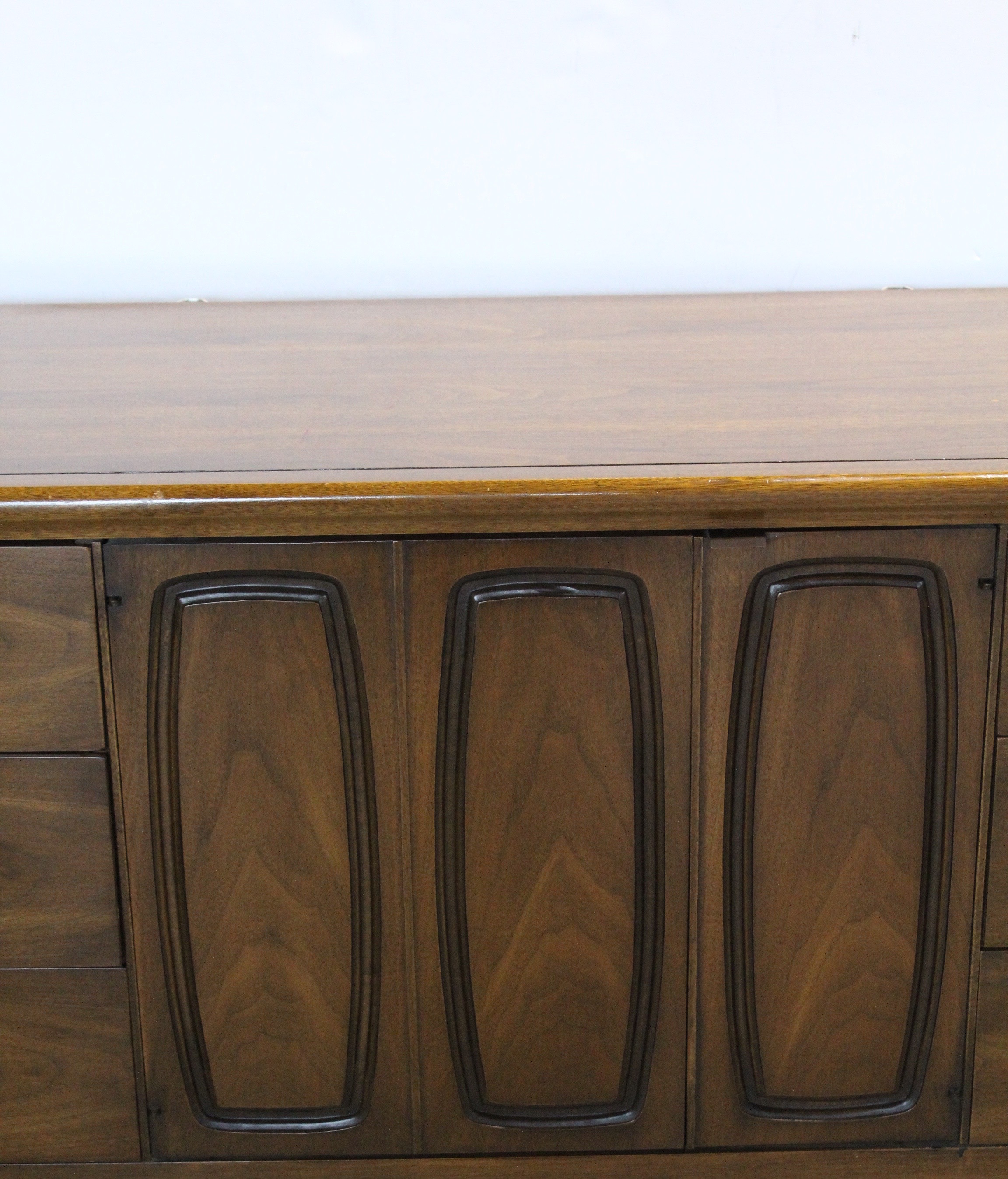 Mid Century Modern Broyhill Premier Triple Dresser with Mirror