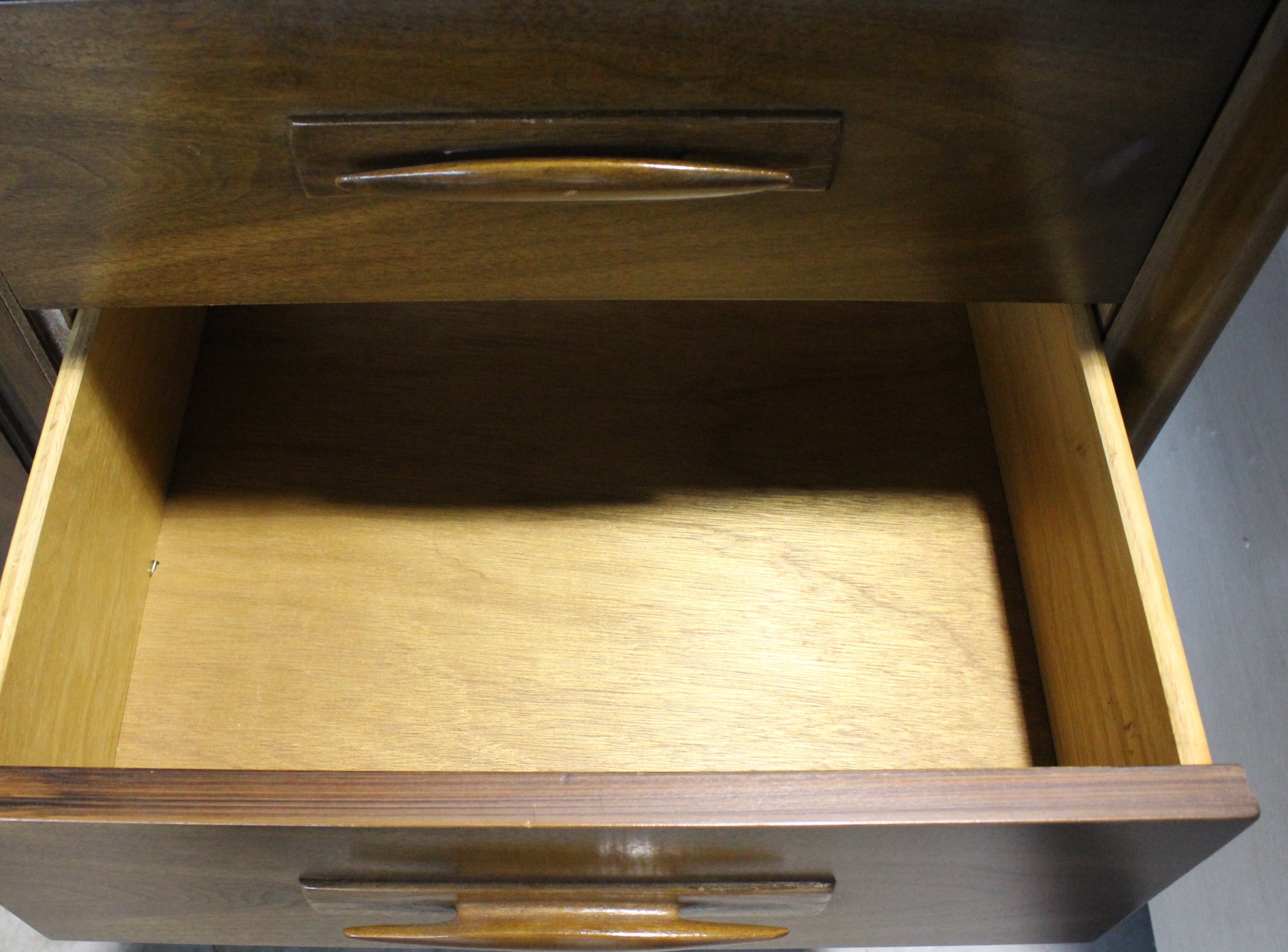 Mid Century Modern Broyhill Premier Triple Dresser with Mirror