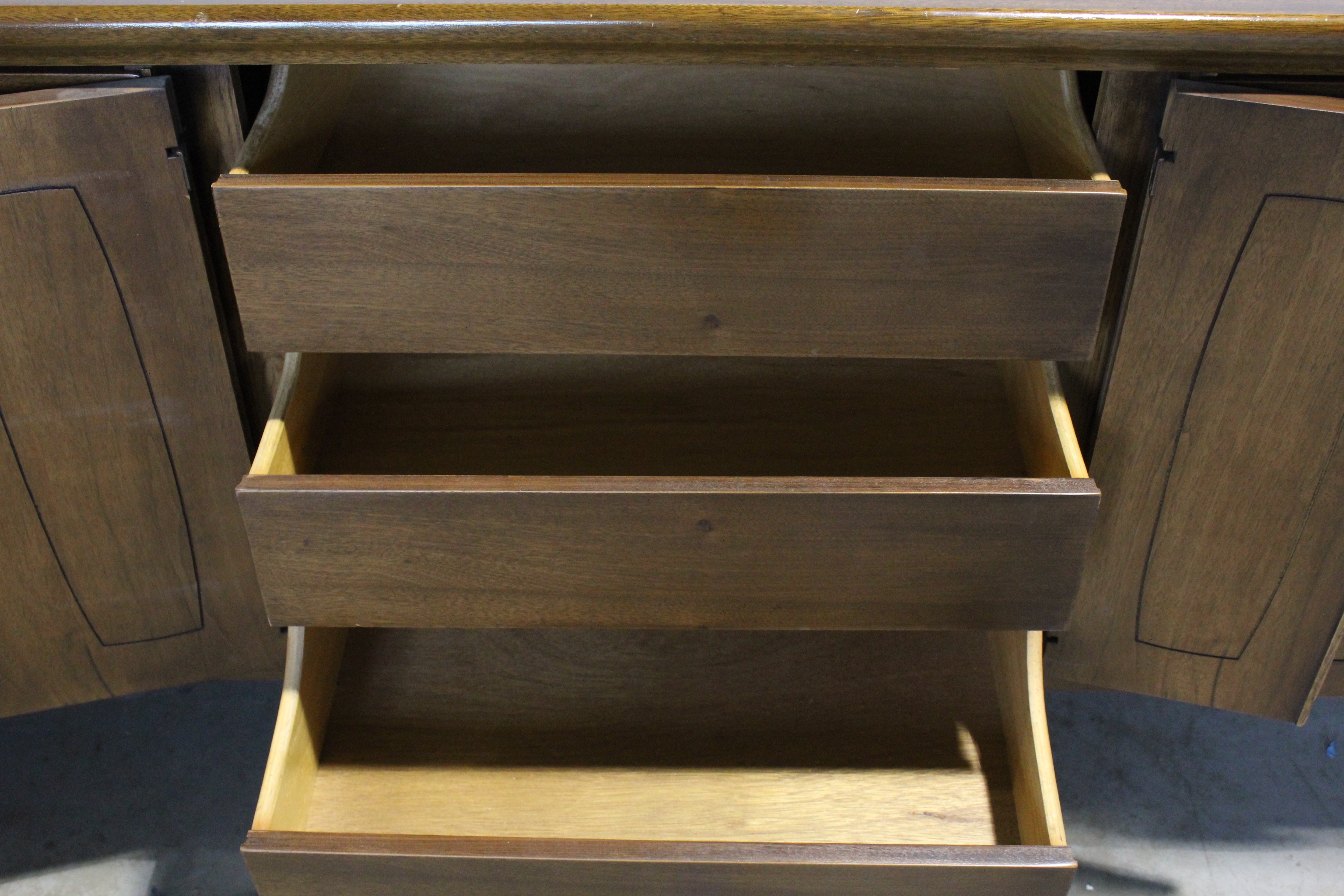 Mid Century Modern Broyhill Premier Triple Dresser with Mirror