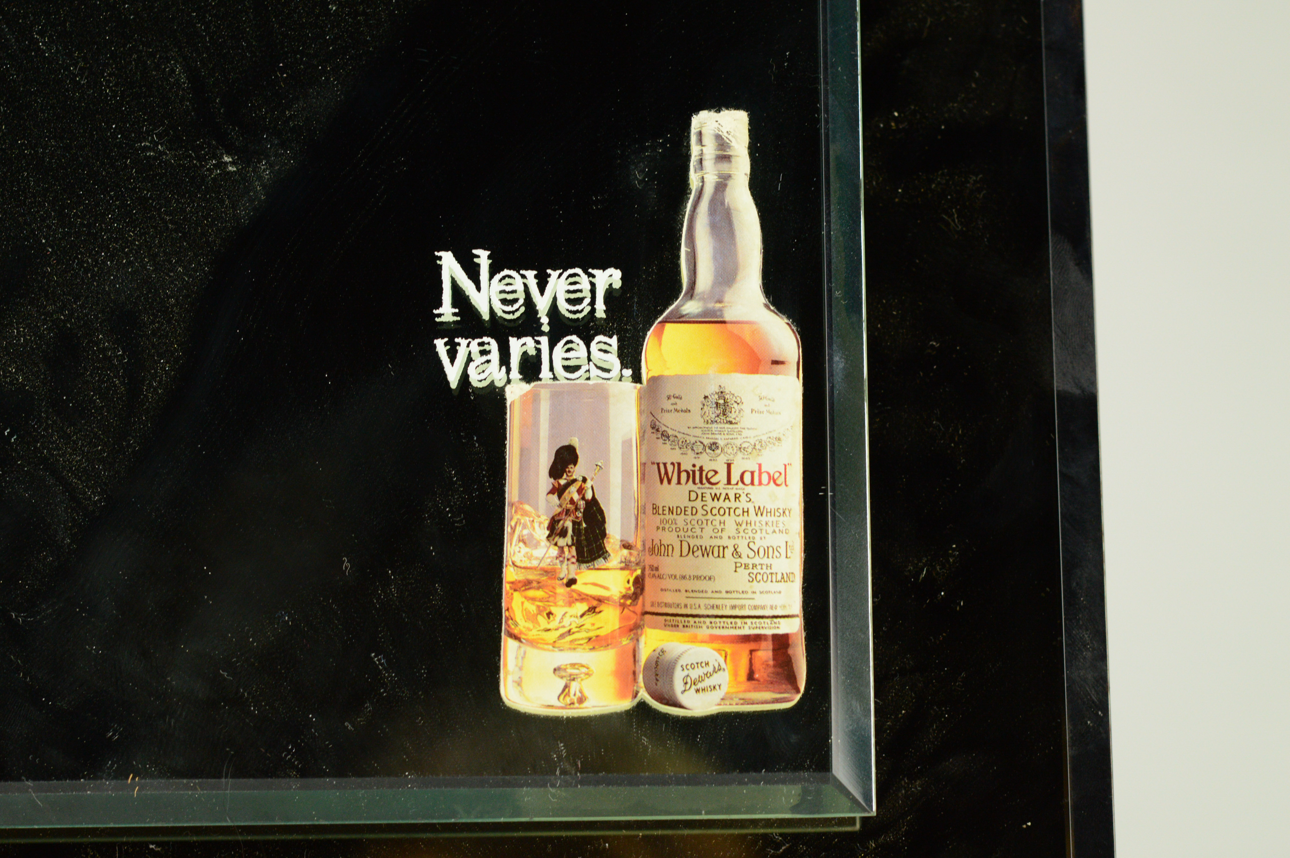 Vintage Dewar's Profile Scotch Whisky Mirror