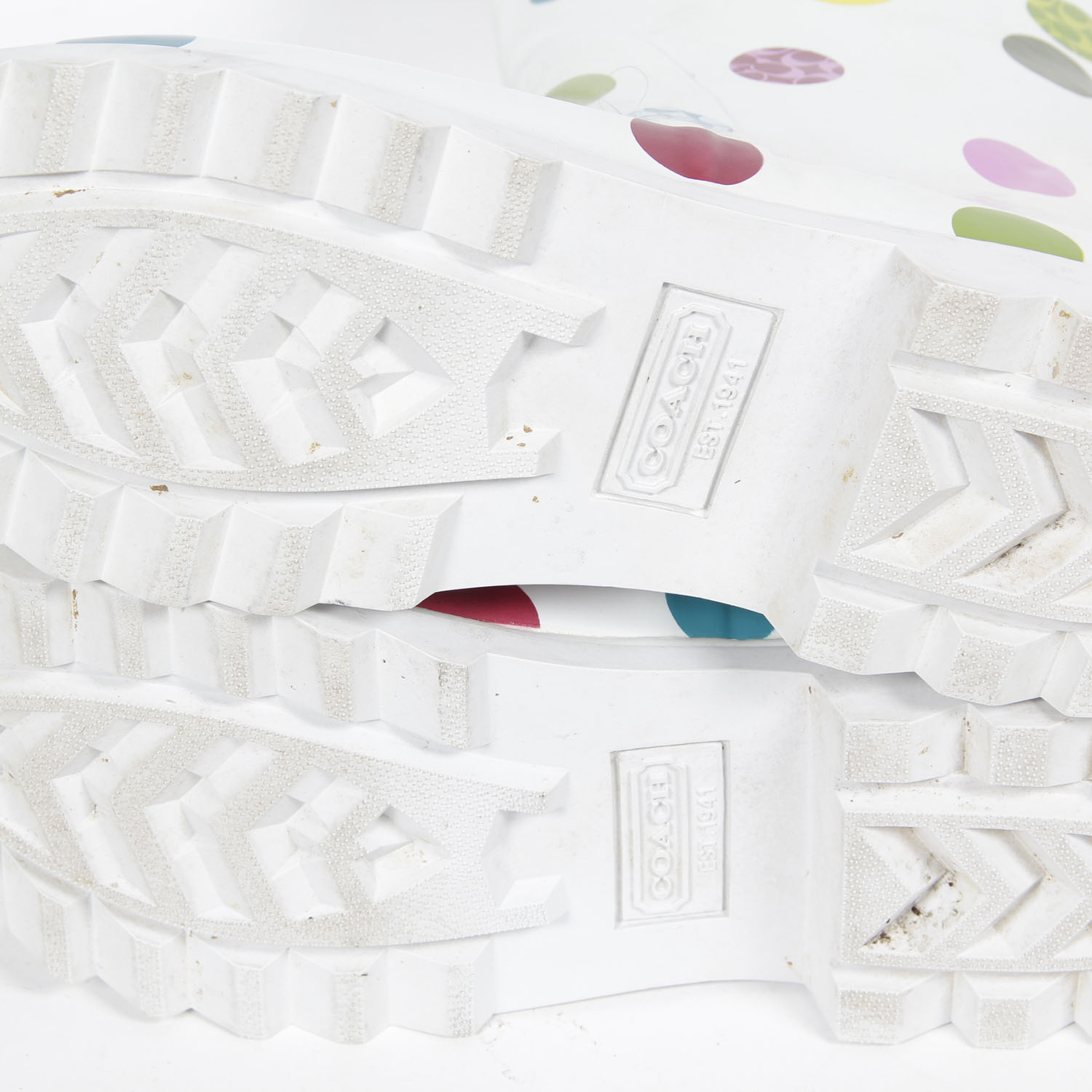 Pair of Coach Rubber Rain Boots Size 8