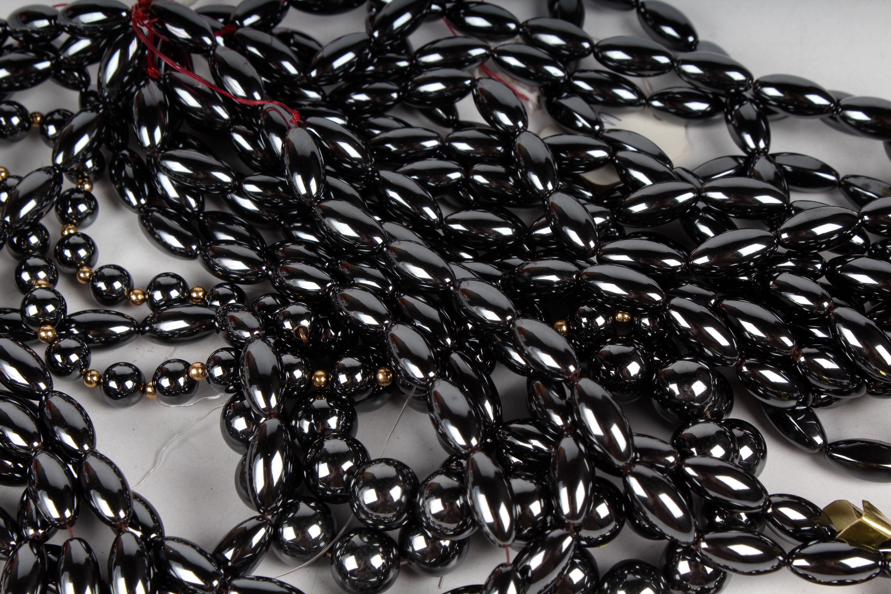 Large Collection of Hematite Beads