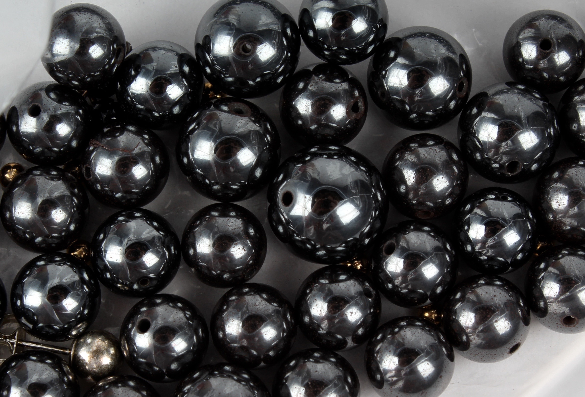 Large Collection of Hematite Beads