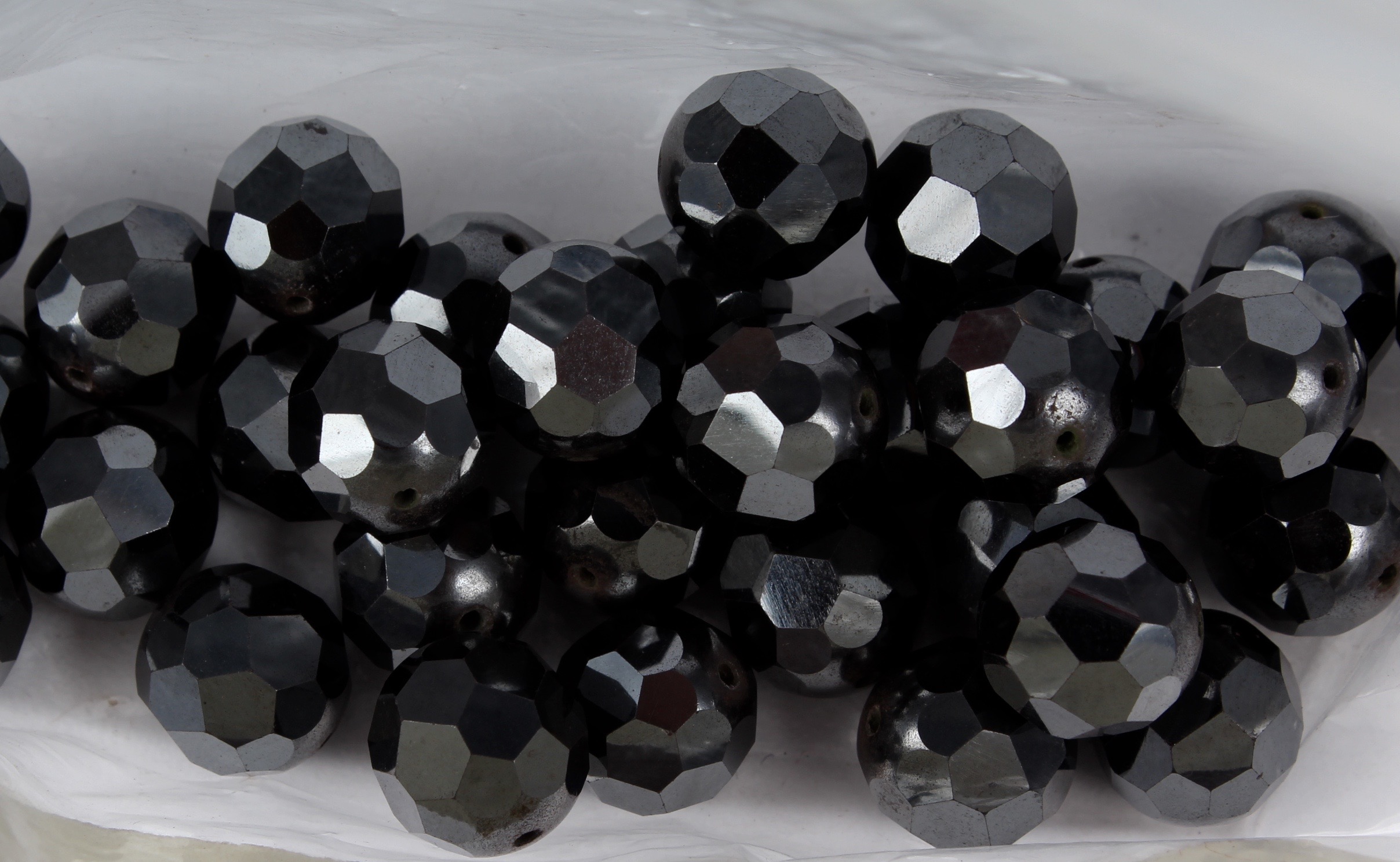 Large Collection of Hematite Beads