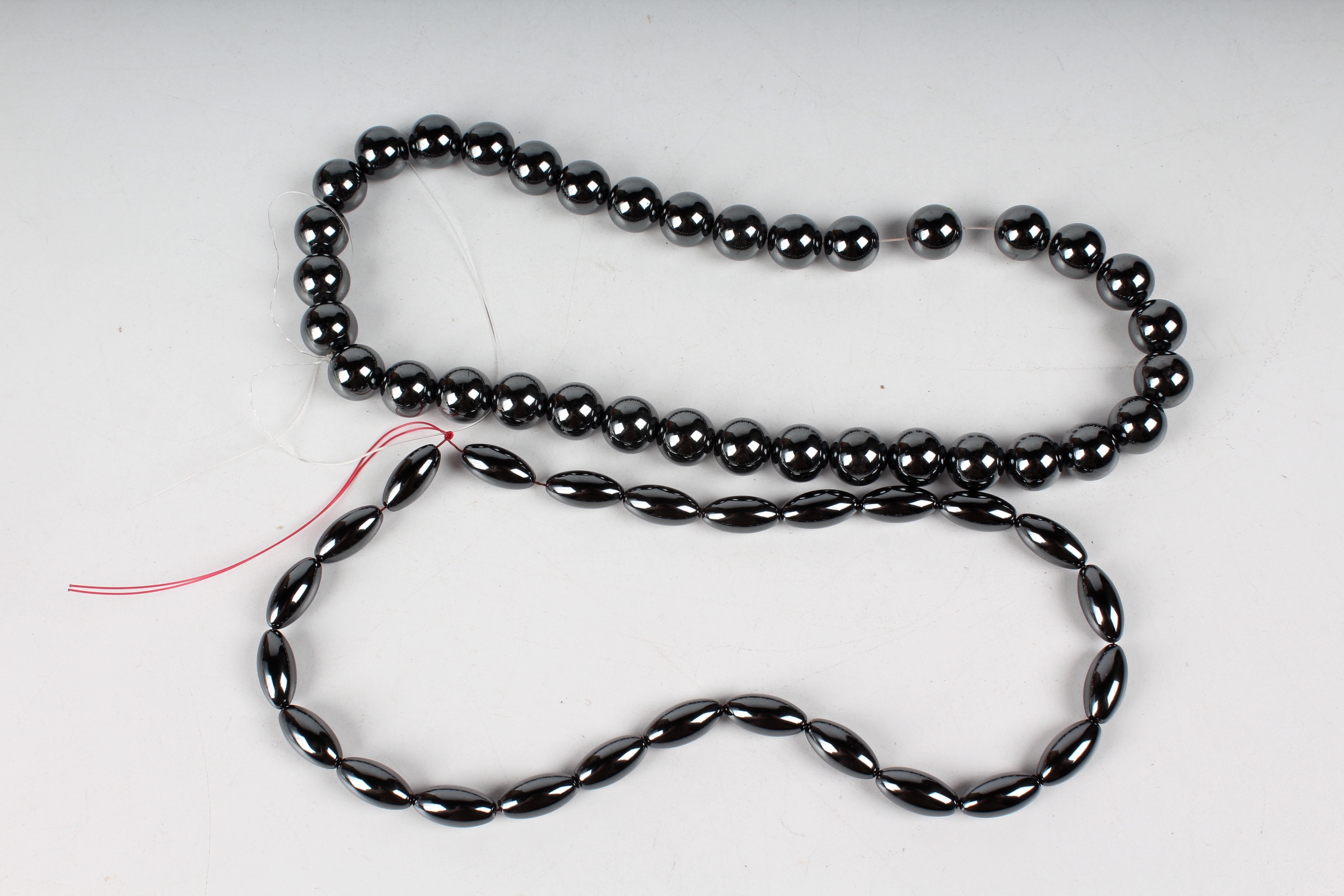 Large Collection of Hematite Beads