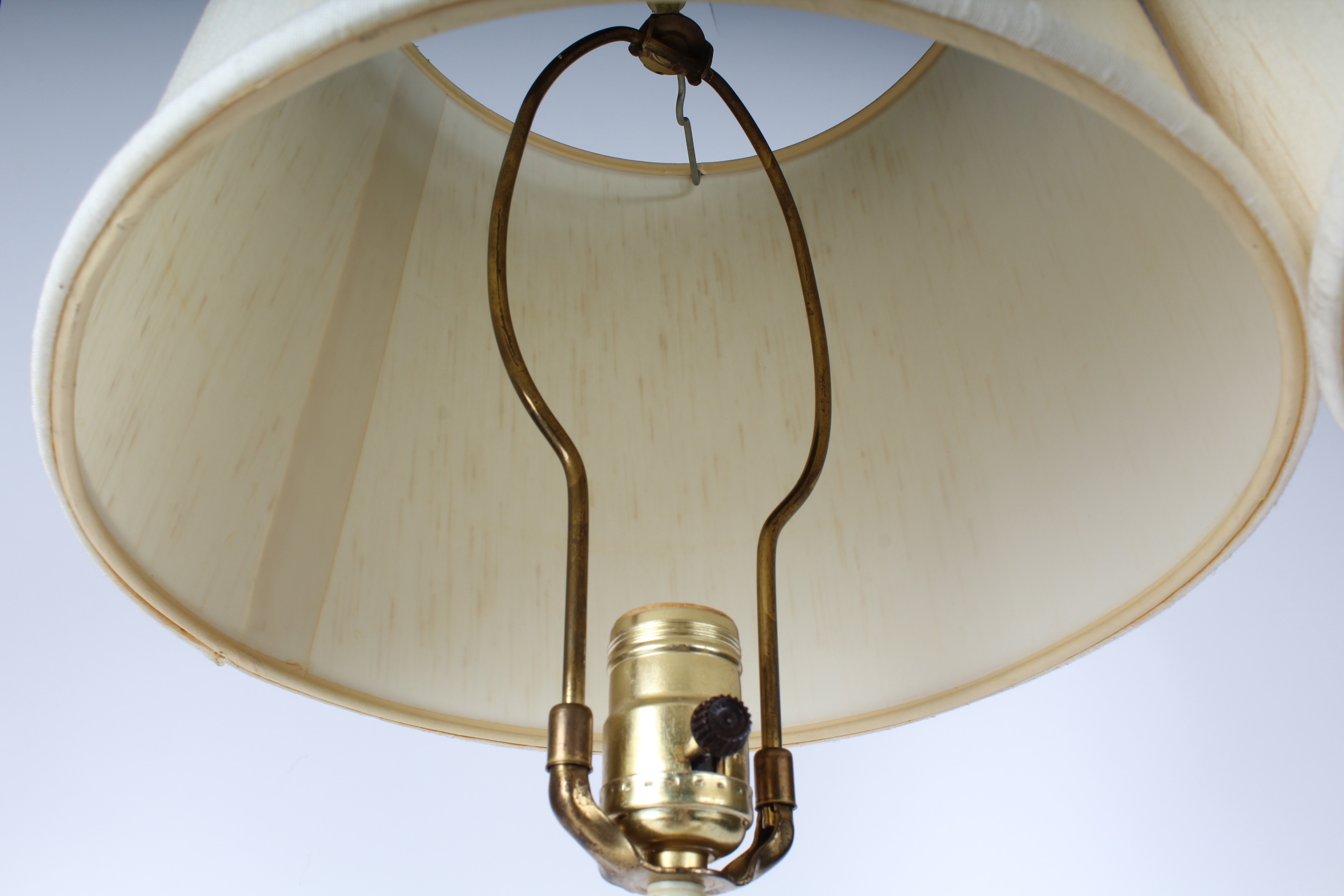 Pair of Vintage French Figural Metal Lamps