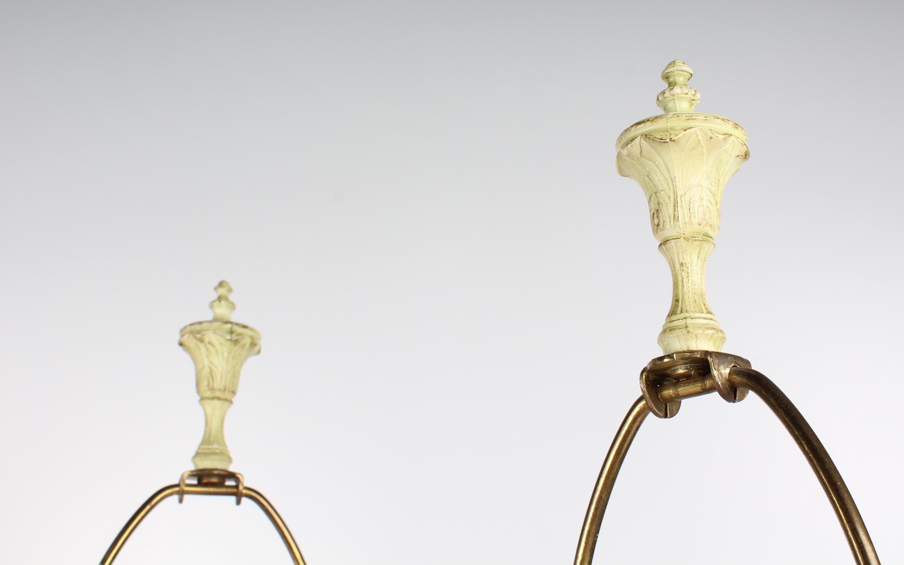 Pair of Vintage French Figural Metal Lamps