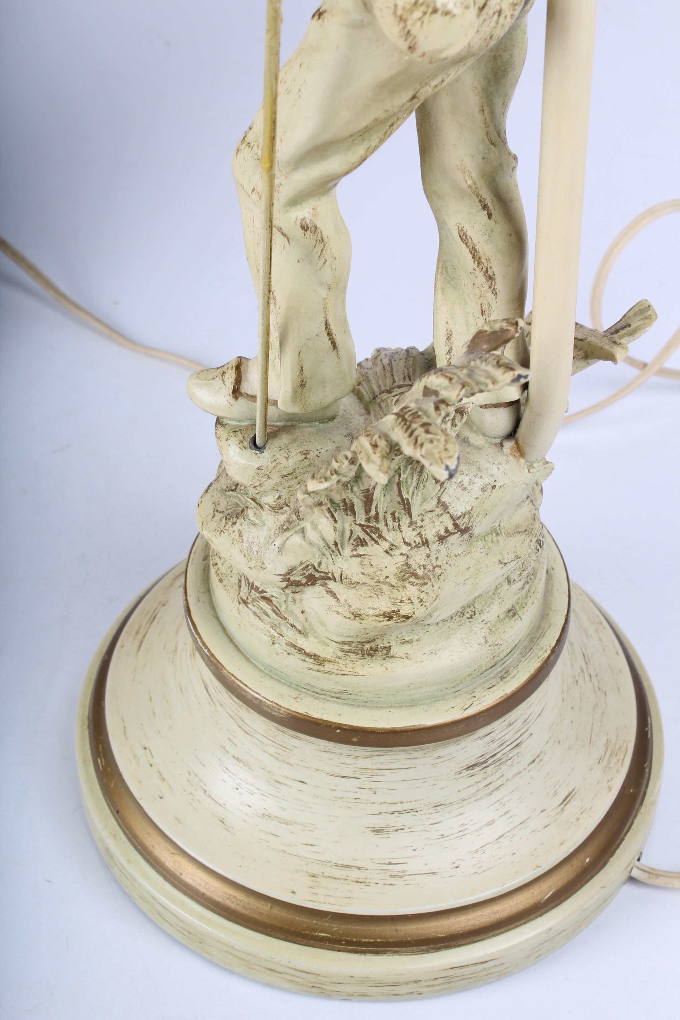 Pair of Vintage French Figural Metal Lamps