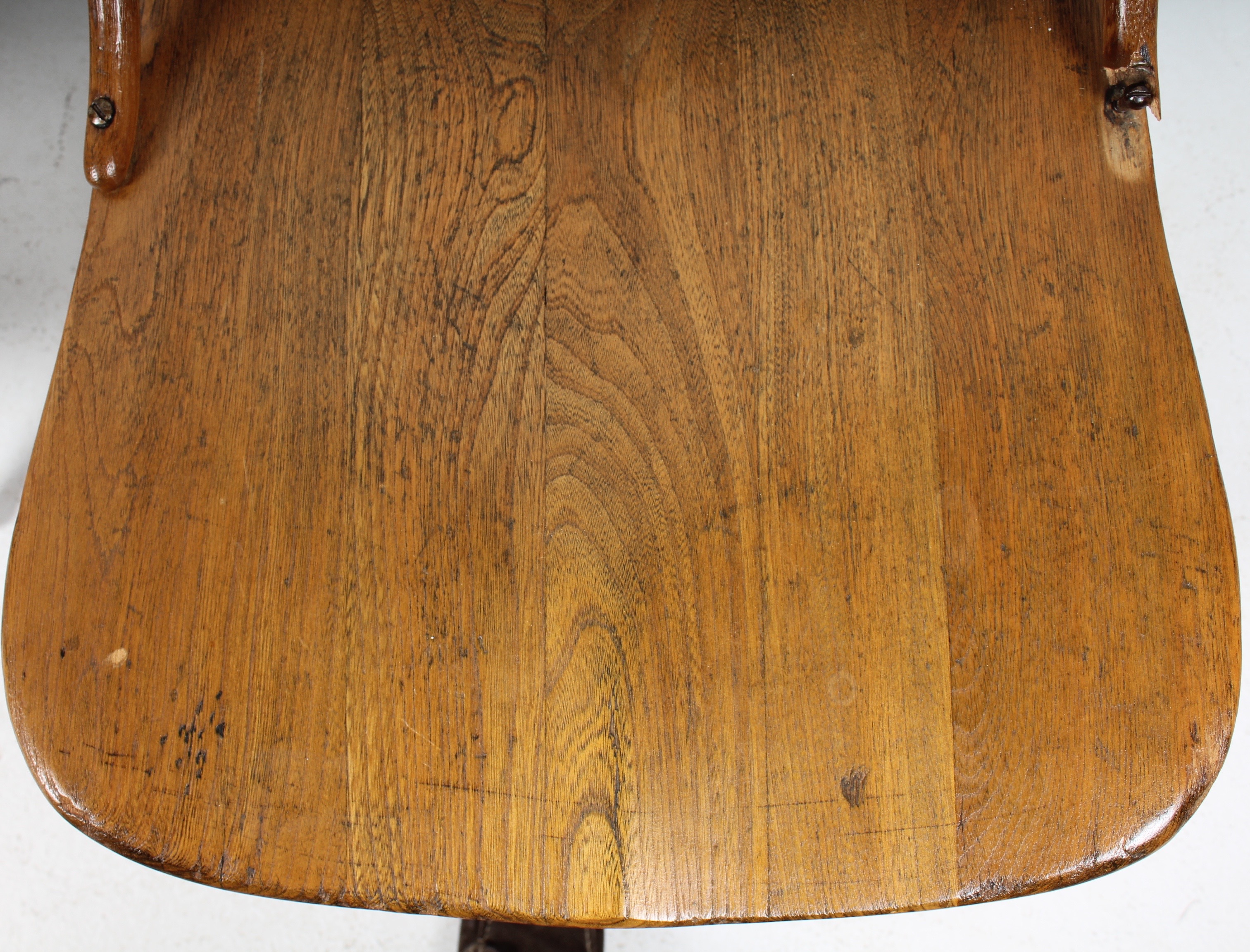 Quartet of Antique Spindle Back Ash Wood Chairs