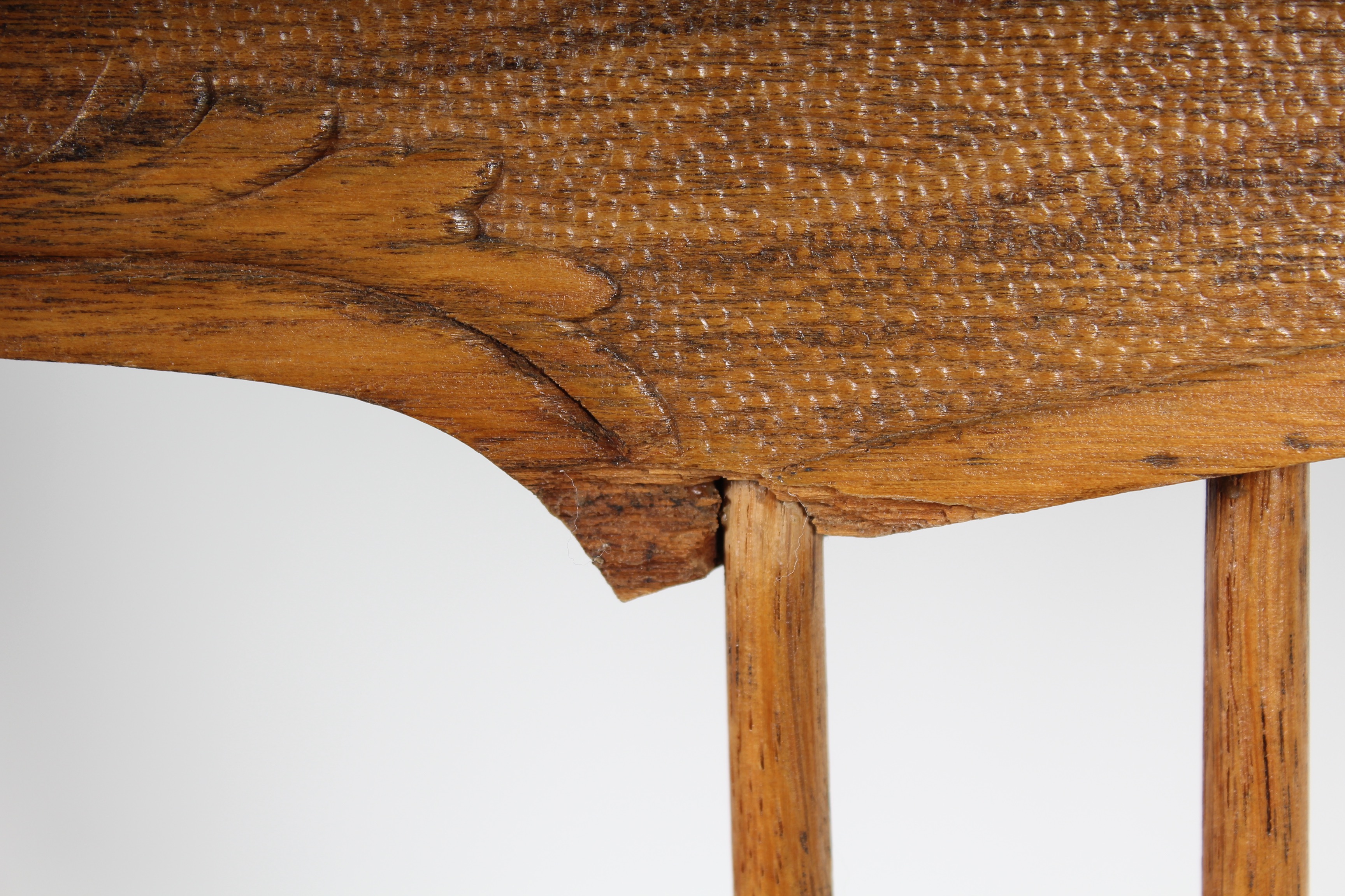 Quartet of Antique Spindle Back Ash Wood Chairs