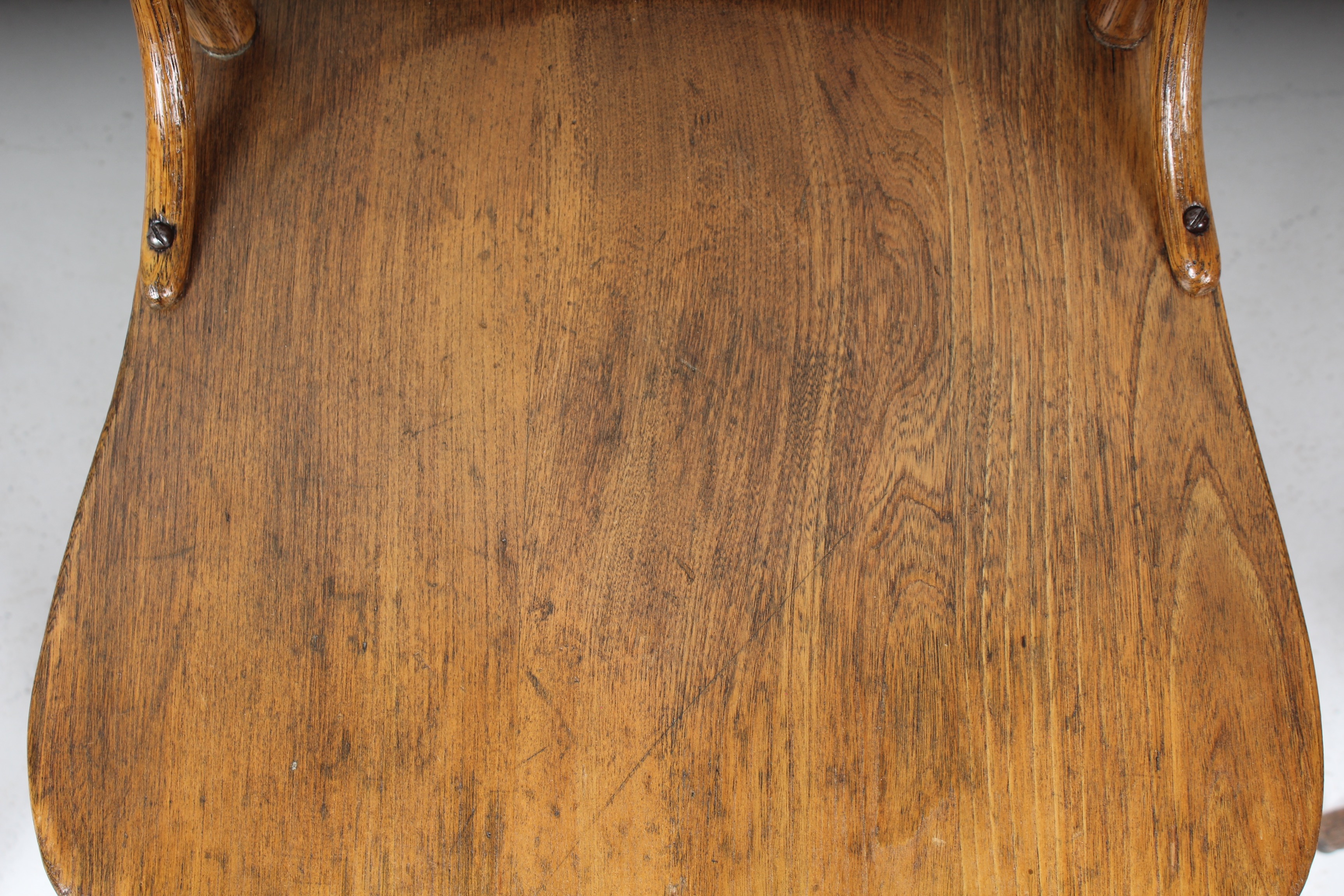 Quartet of Antique Spindle Back Ash Wood Chairs