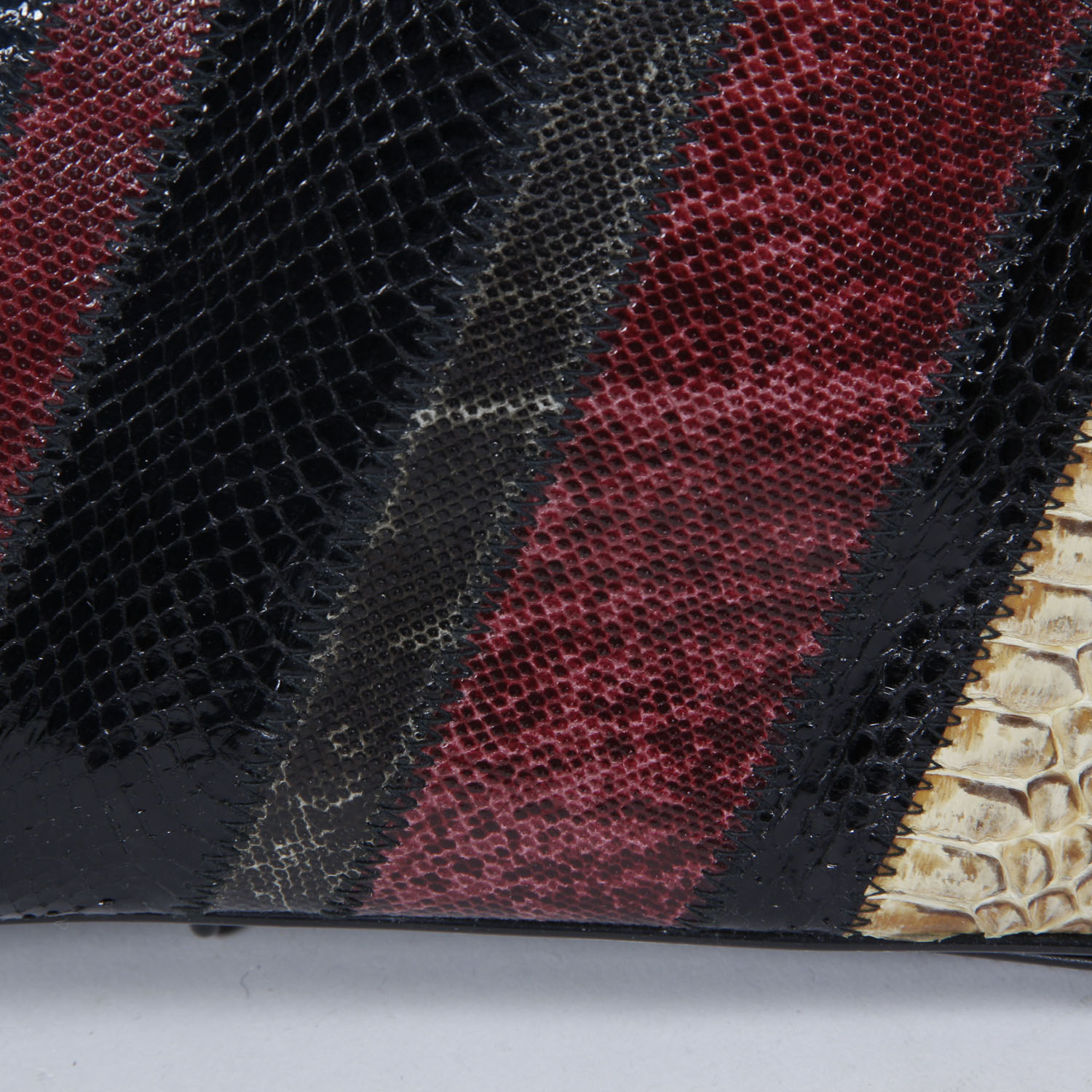 Pair of Vintage Varon Snakeskin Handbags with Brass Handles