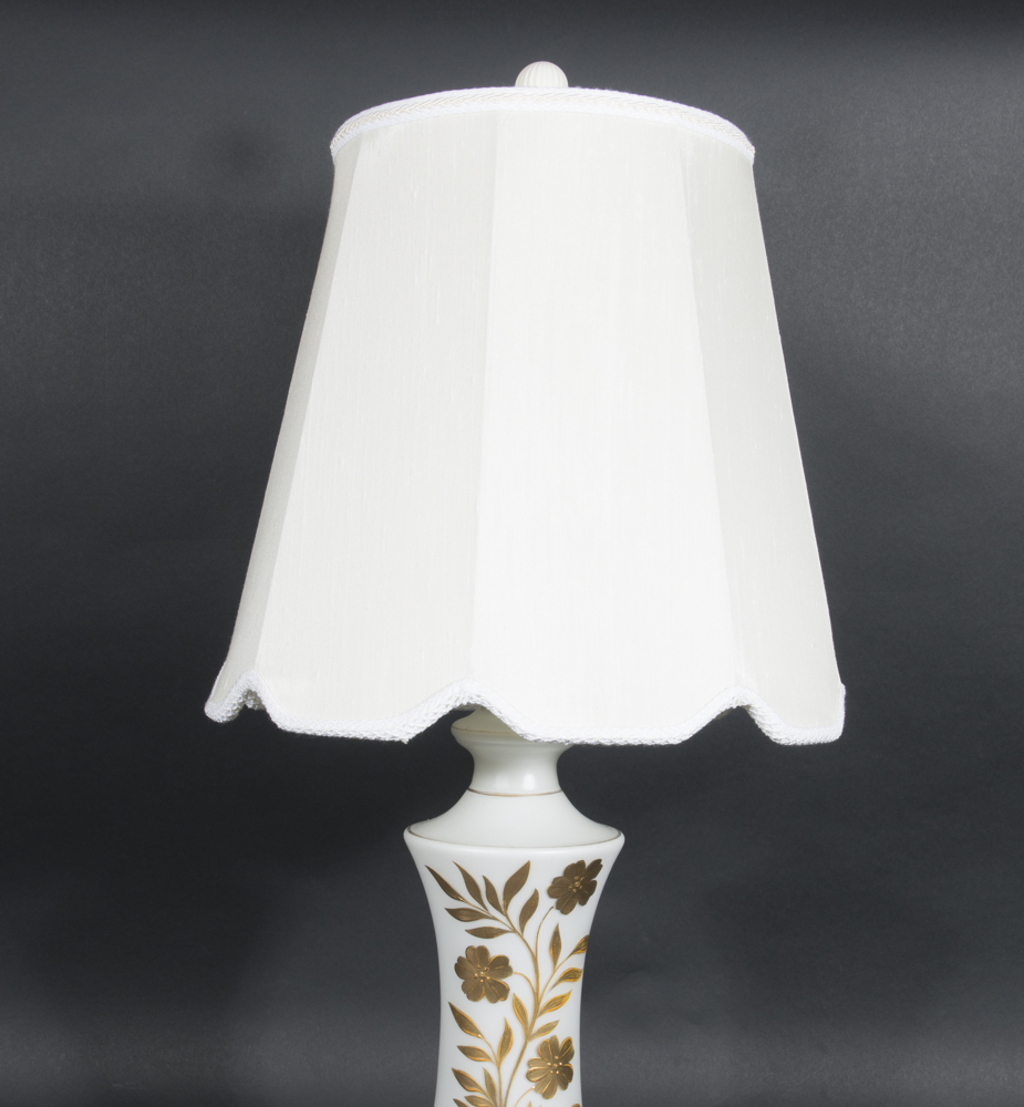 Vintage Frosted Glass Lamp