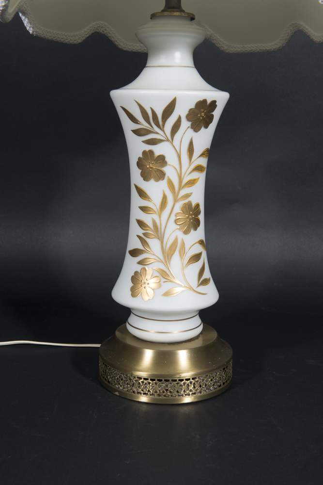 Vintage Frosted Glass Lamp