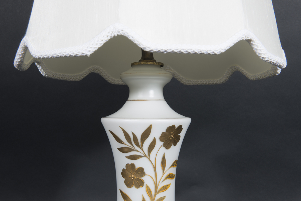 Vintage Frosted Glass Lamp