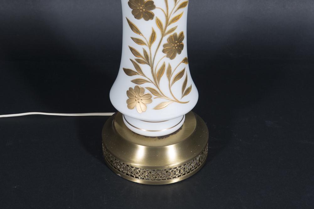 Vintage Frosted Glass Lamp