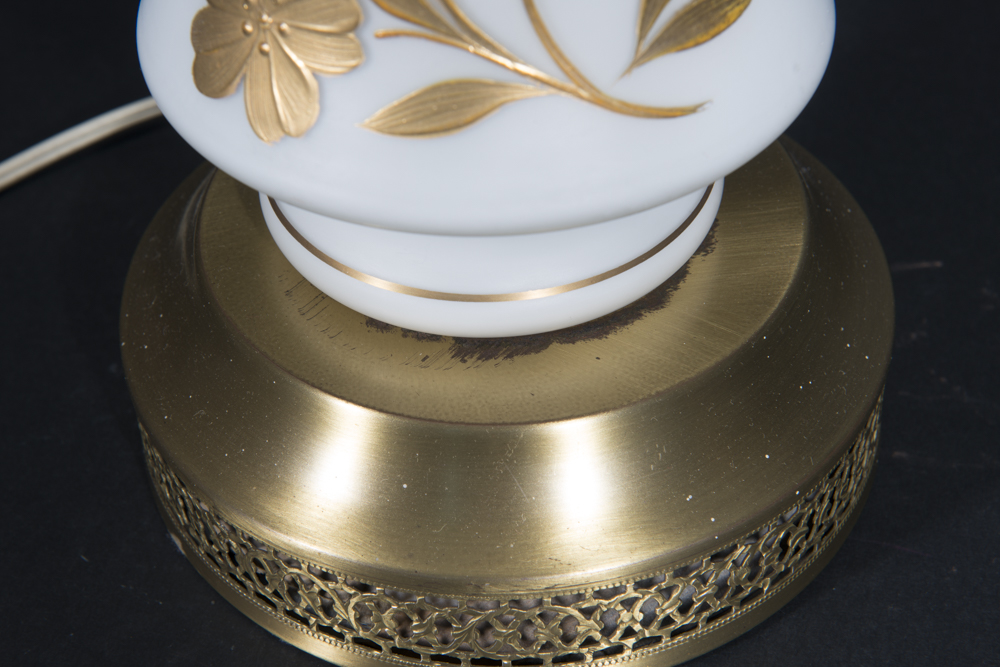 Vintage Frosted Glass Lamp