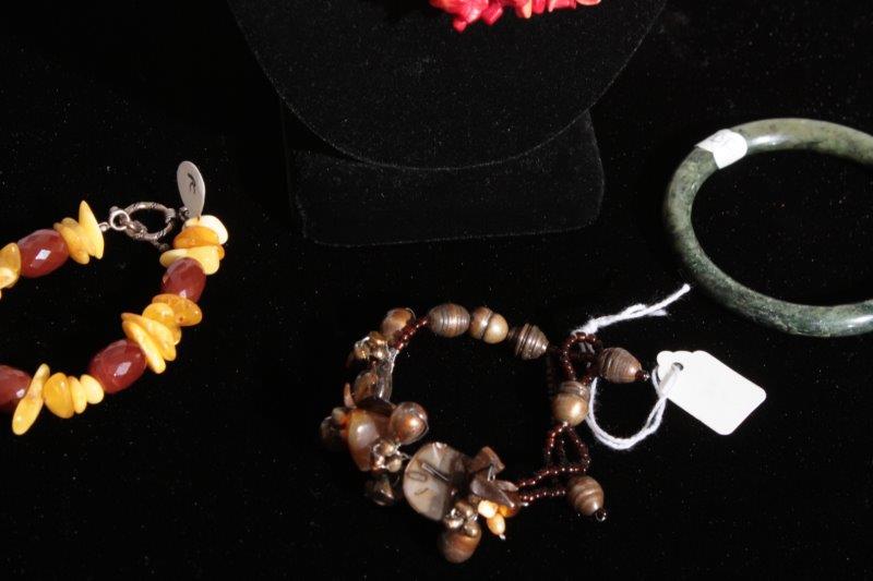 Coral and Amber Jewelry Grouping