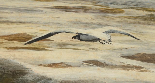 Tom Fentress Original Oil on Board "Oregon Inlet, N.C."